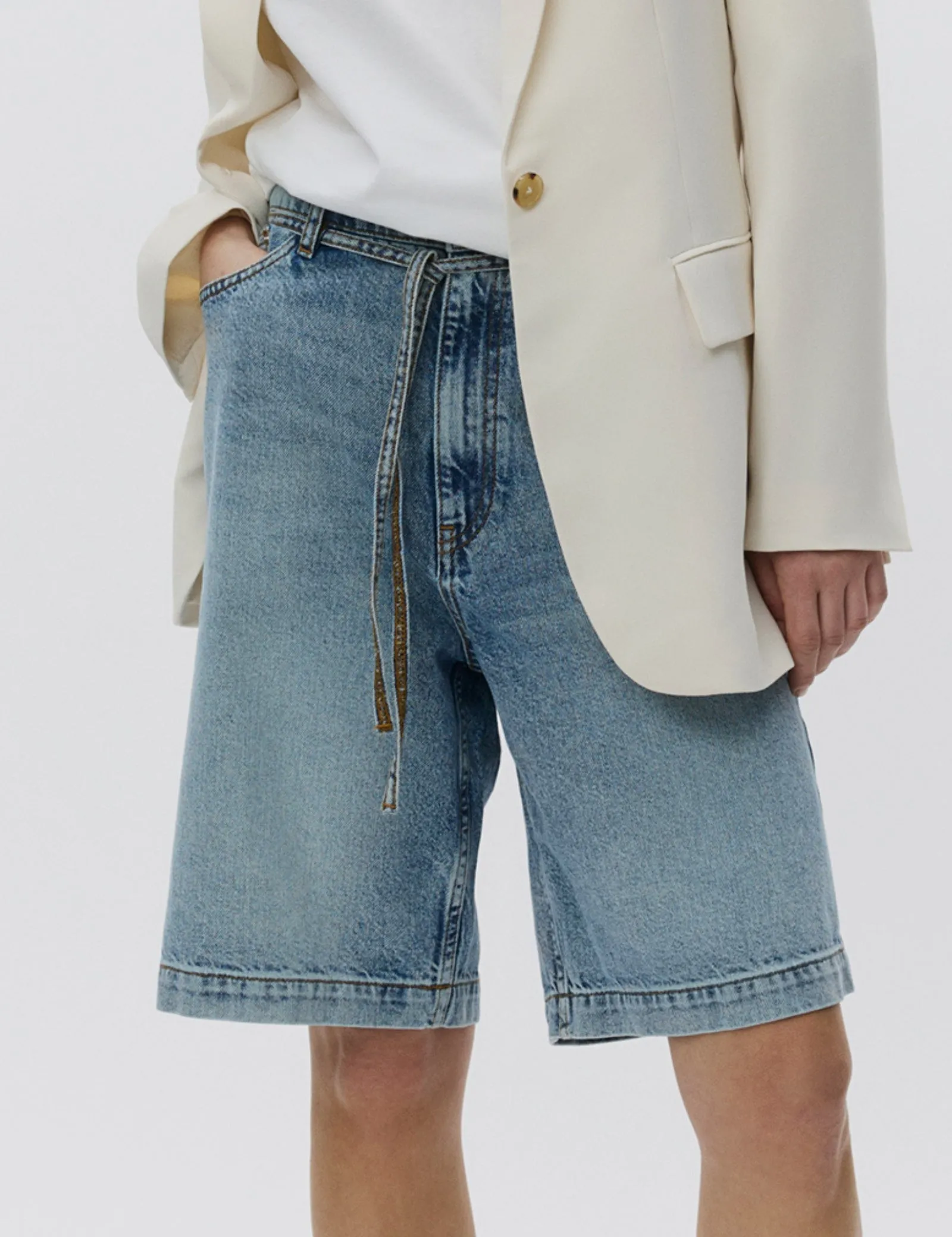 Elijah Shorts – Blue Soft Denim - Shorts - Light Blue sold by DAY Birger et Mikkelsen
