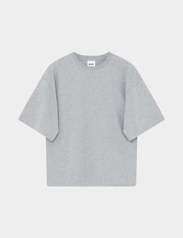 Drew - Heavy Jersey - T-shirt - Light Grey Melange made by DAY Birger et Mikkelsen