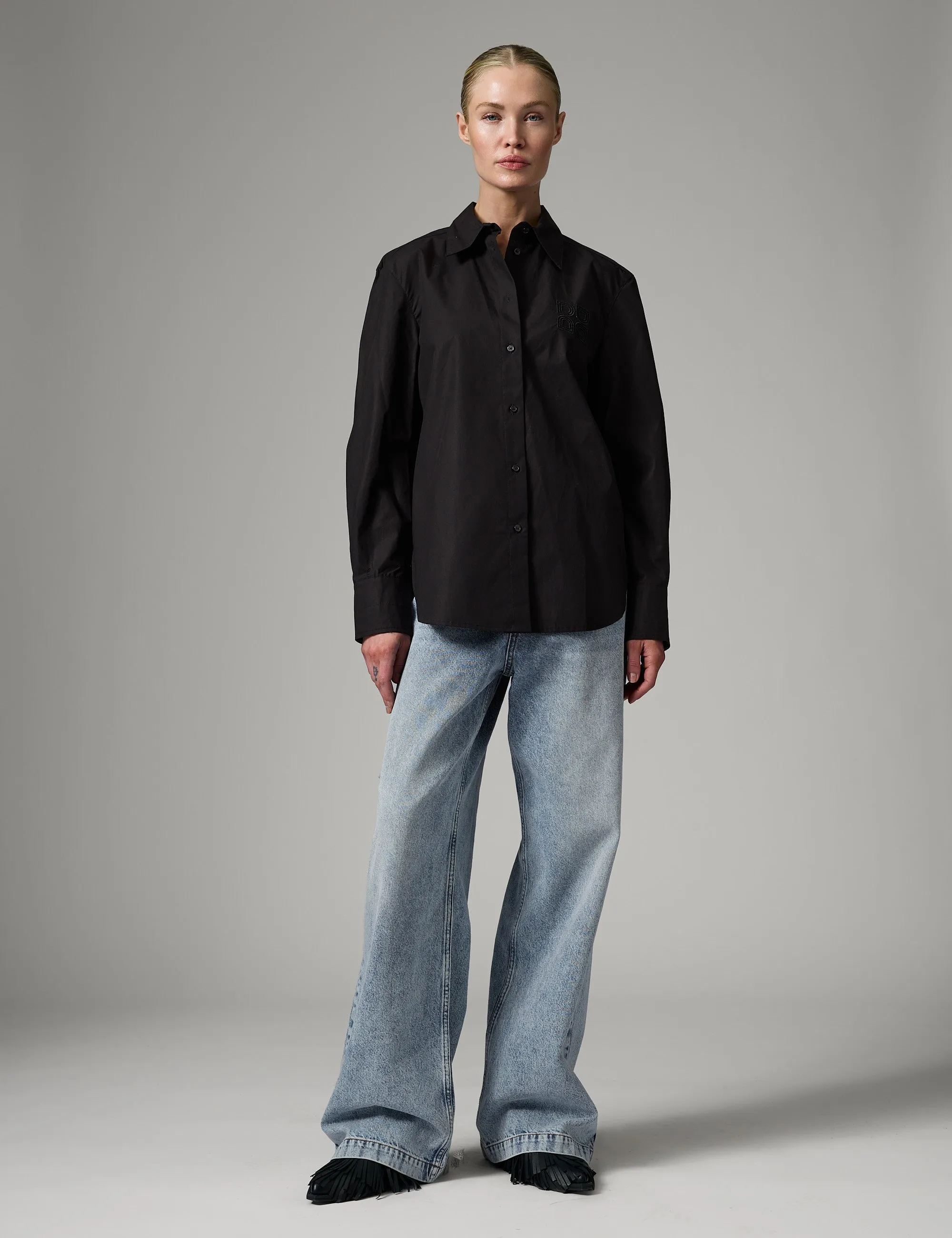 Jojo - Poplina - Shirts - Black sold by DAY Birger et Mikkelsen product image thumbnail 3