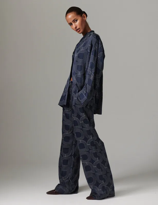 Kerry - Fluid Viscose Stitch - DARK SAPPHIRE. made by DAY Birger et Mikkelsen