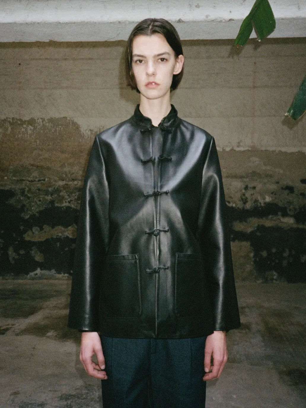 Maggio Blazer in Obsidian Genuine Leather sold by Yali Milano