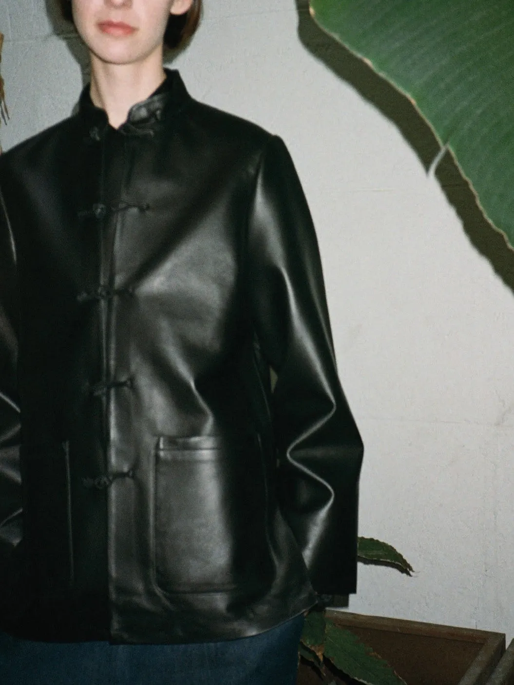 Maggio Blazer in Obsidian Genuine Leather sold by Yali Milano product image thumbnail 3