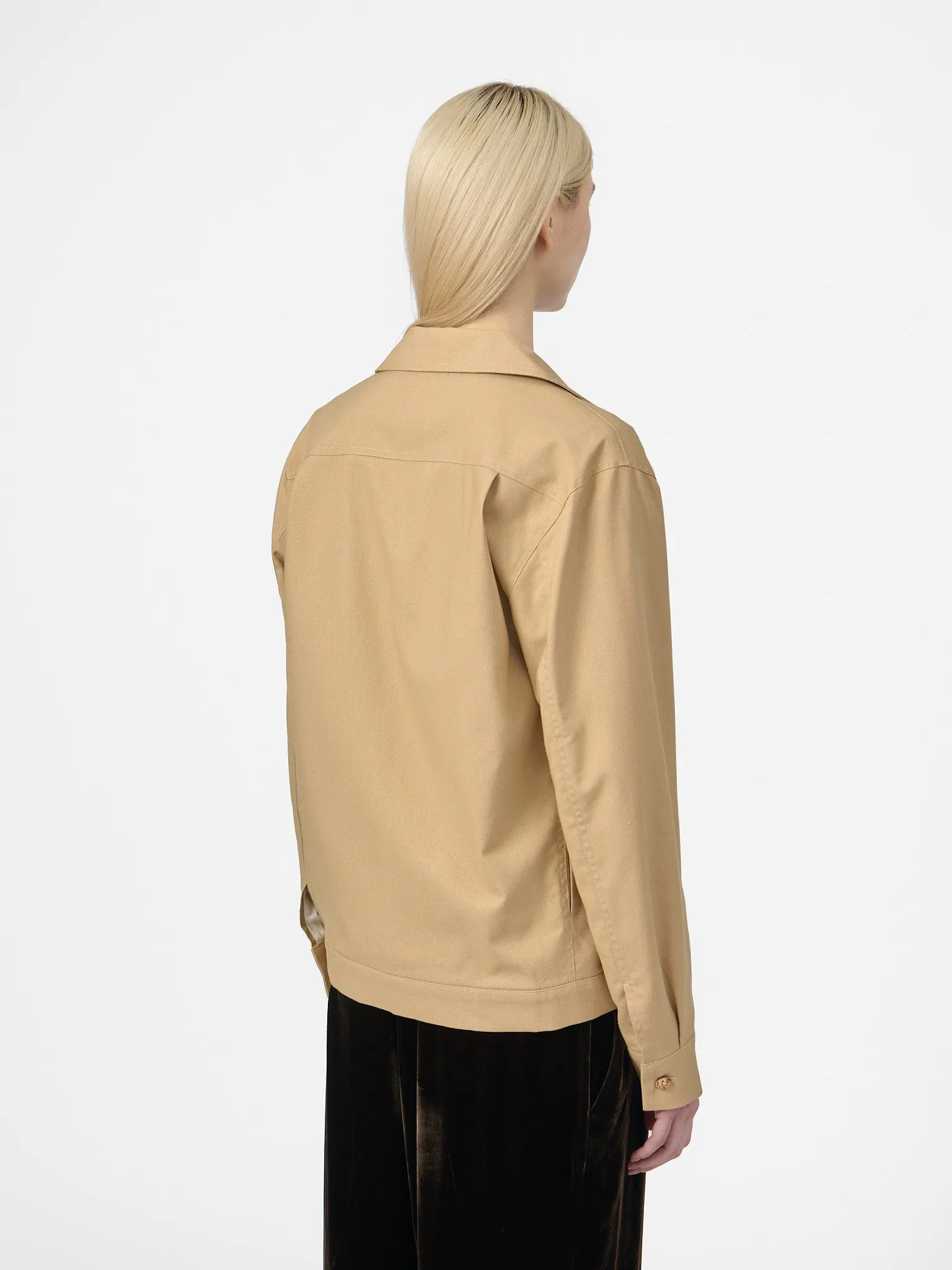 Weekend Jacket in Champagne Cotton Linen sold by Yali Milano product image thumbnail 4