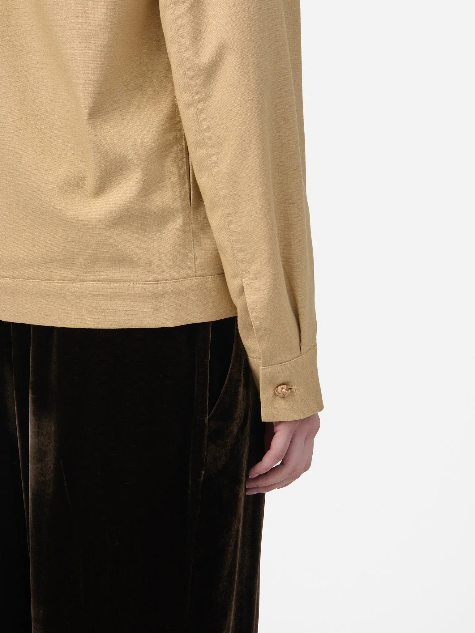 Weekend Jacket in Champagne Cotton Linen sold by Yali Milano product image thumbnail 5