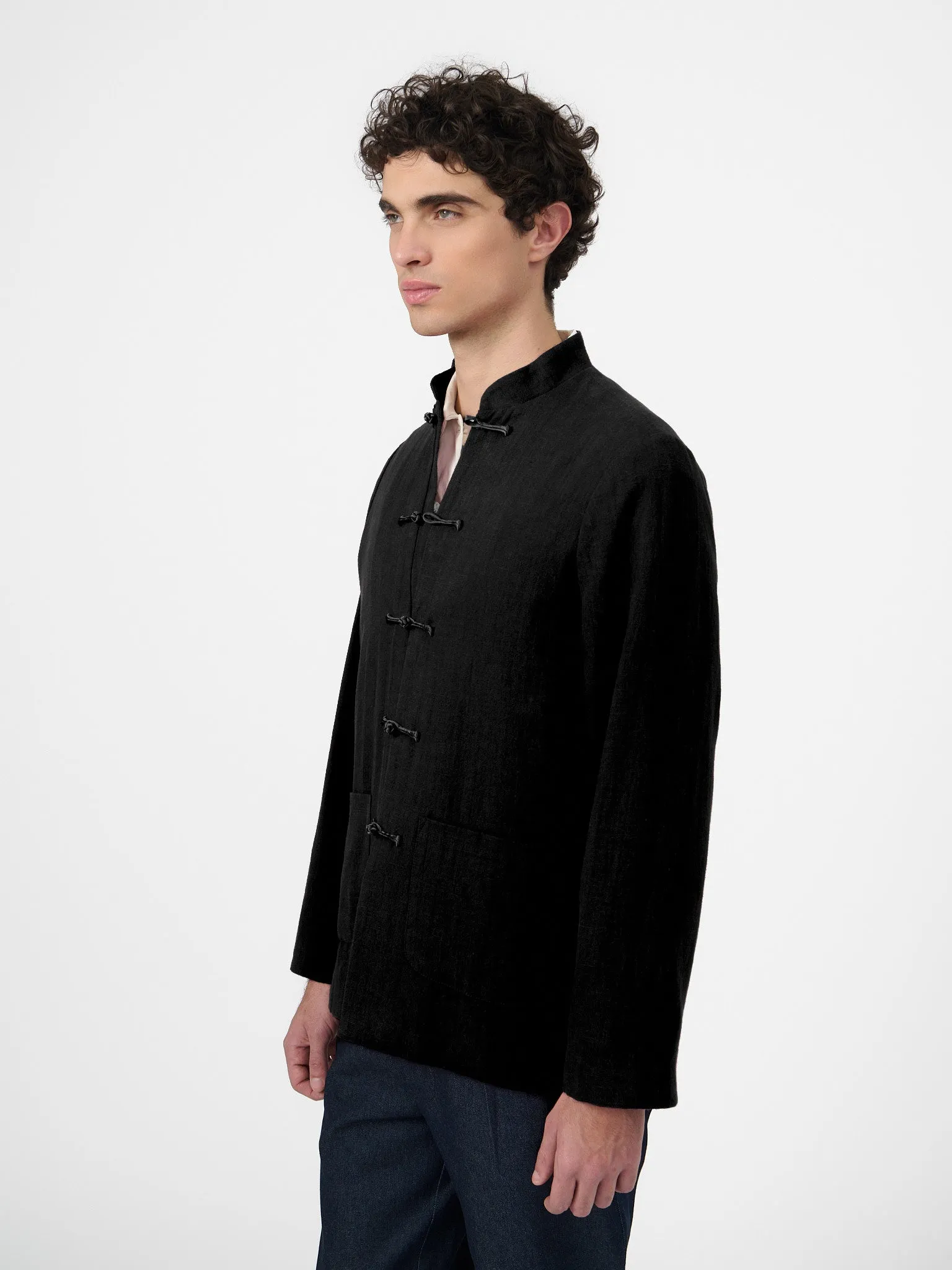 Maggio Blazer in Charcoal Linen sold by Yali Milano product image thumbnail 2