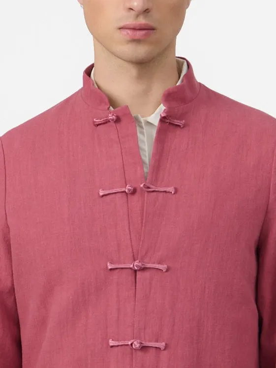 Maggio Blazer in Dusty Amaranth Linen sold by Yali Milano product image thumbnail 2