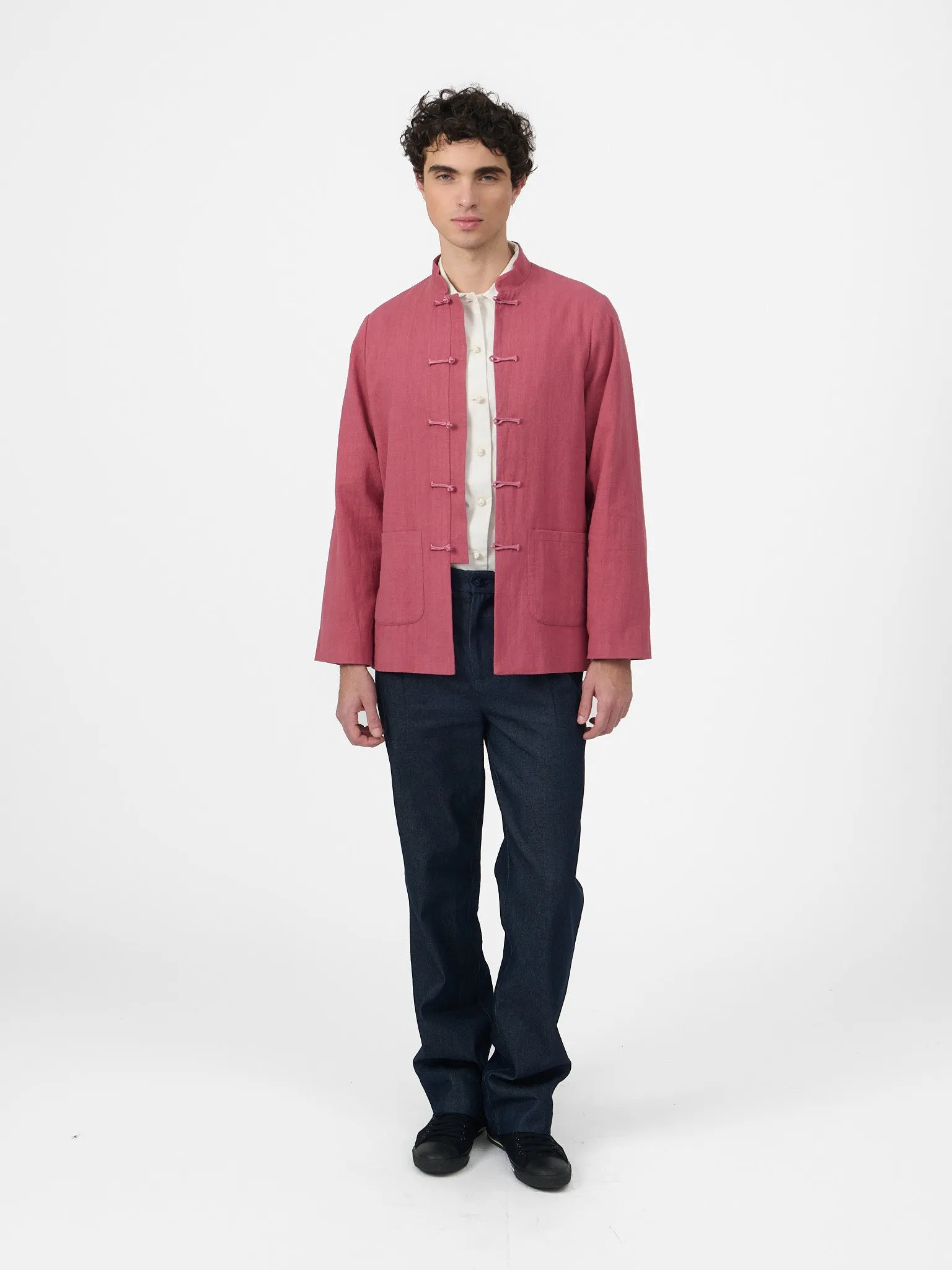 Maggio Blazer in Dusty Amaranth Linen sold by Yali Milano product image thumbnail 4