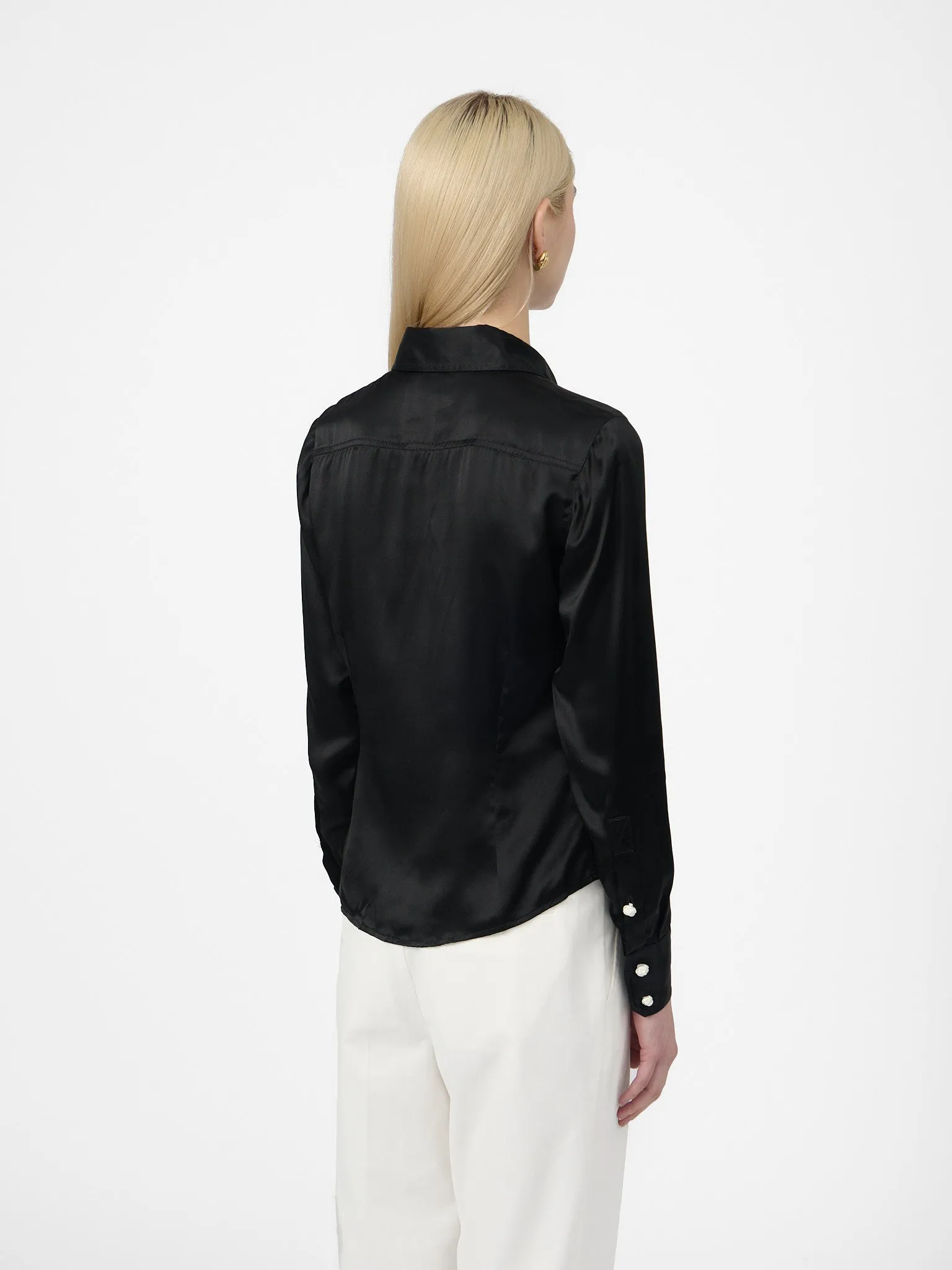 Shirt in Black Silk sold by Yali Milano product image thumbnail 4