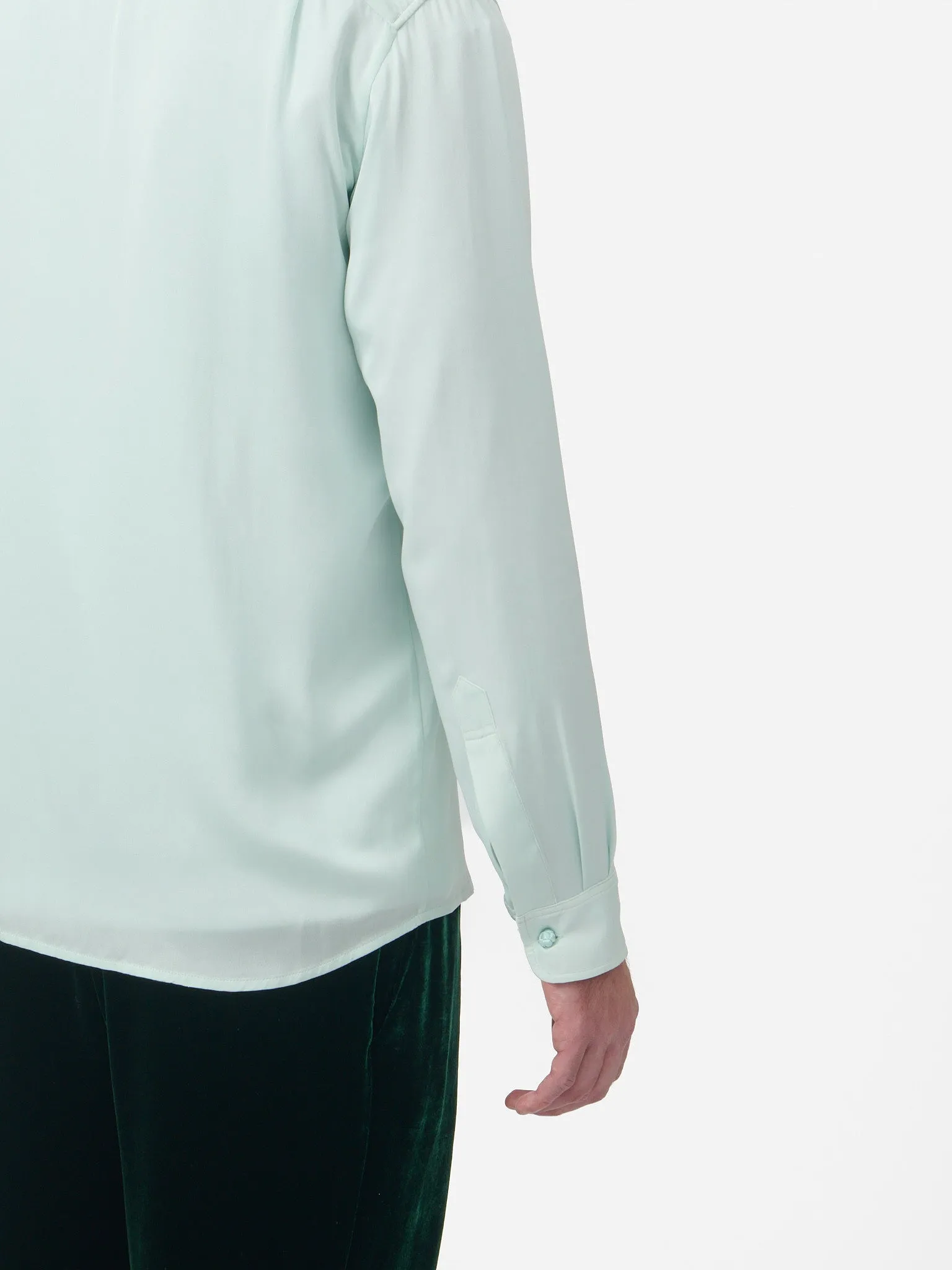 Ziggy Shirt in Sea Dust Silk sold by Yali Milano product image thumbnail 3