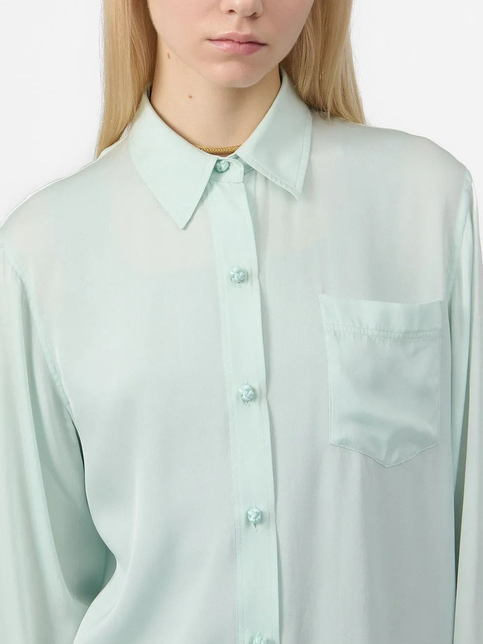 Ziggy Shirt in Sea Dust Silk sold by Yali Milano product image thumbnail 2