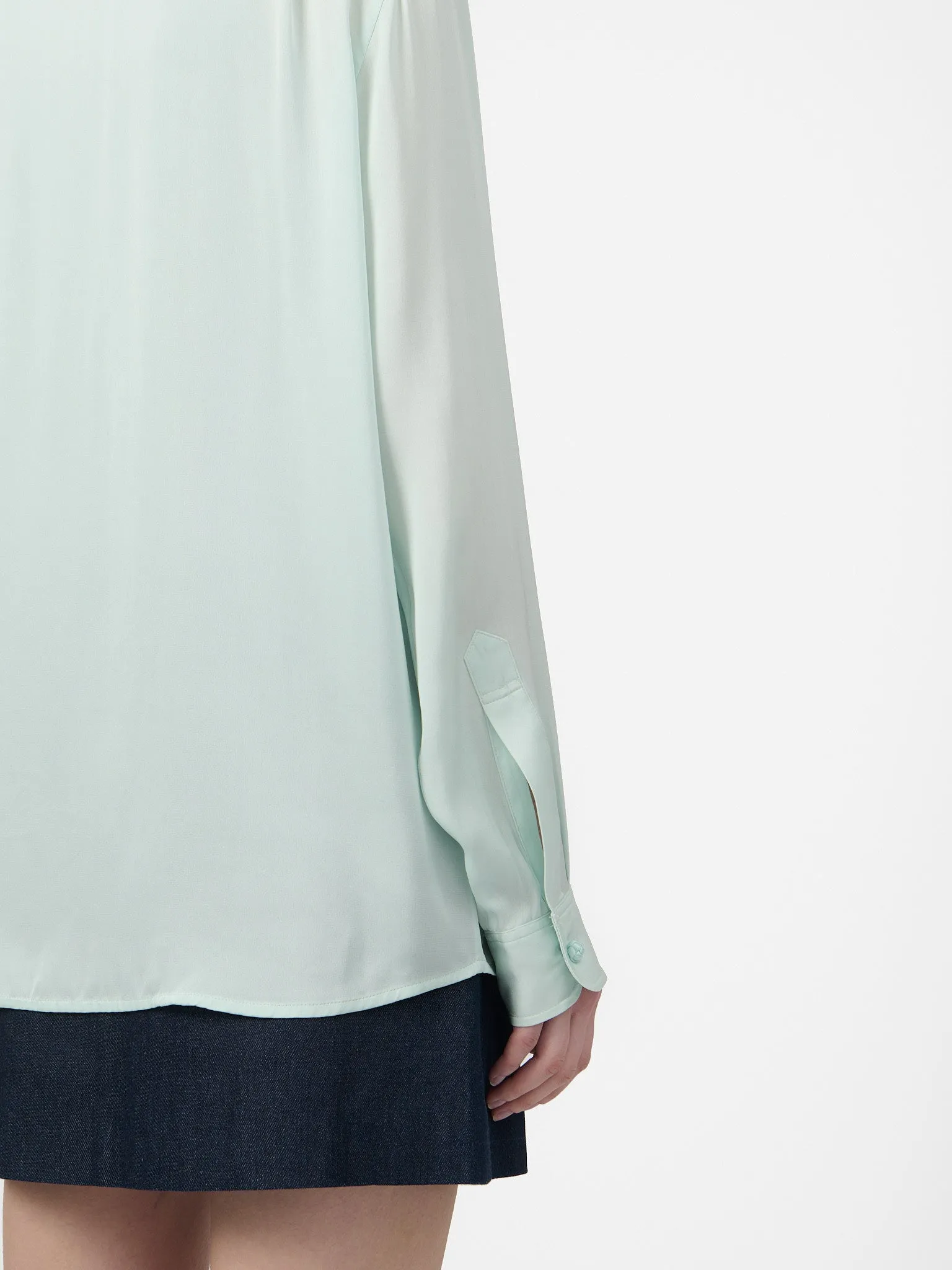 Ziggy Shirt in Sea Dust Silk sold by Yali Milano product image thumbnail 4