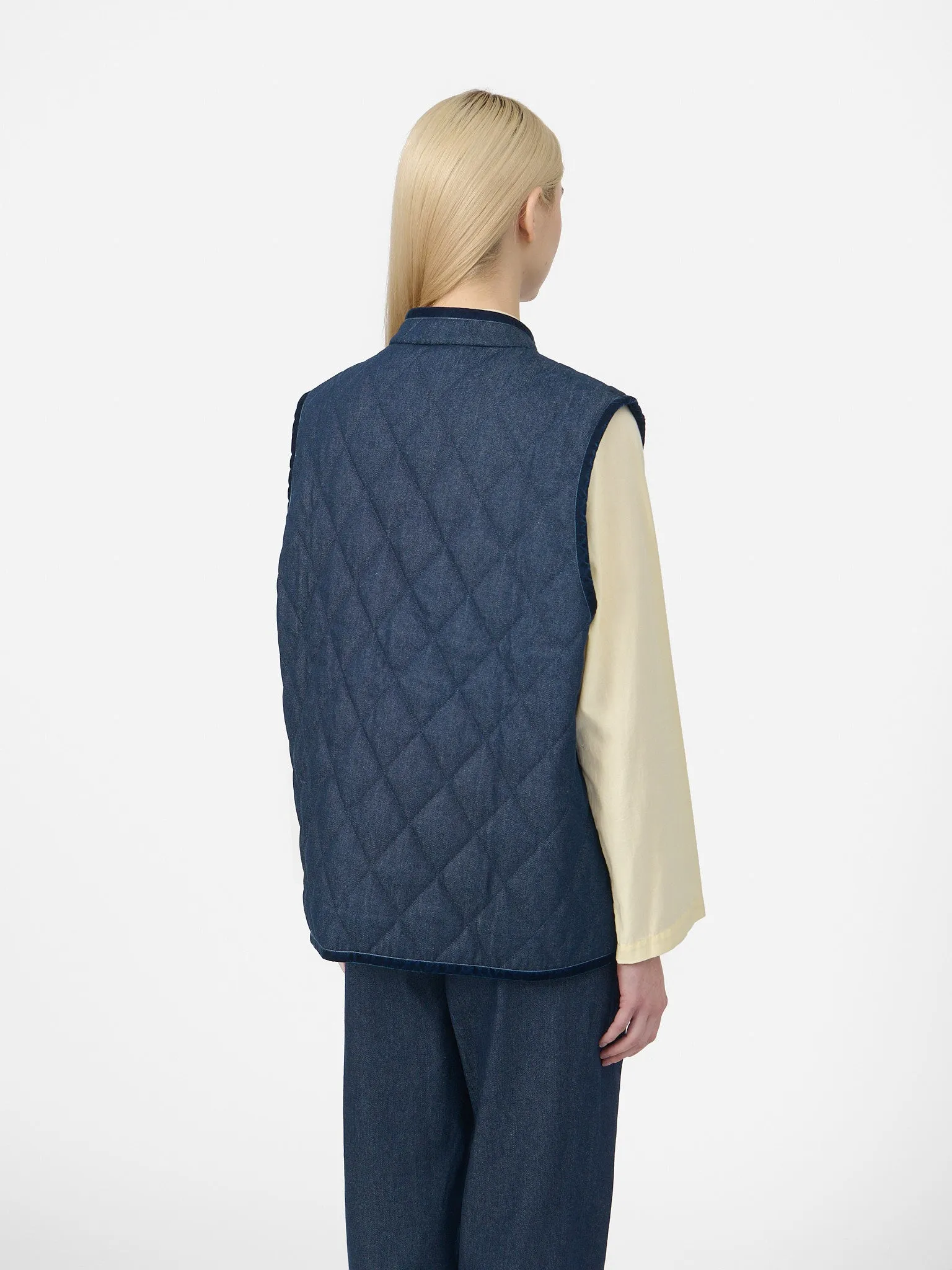 Charlie Vest in Raw Denim sold by Yali Milano product image thumbnail 4