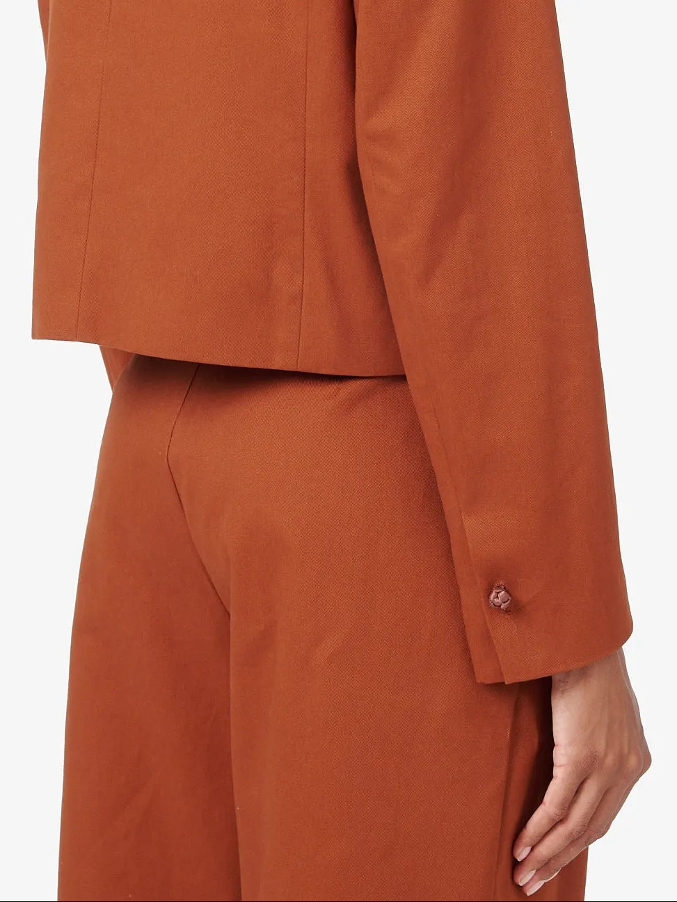 Jane Bermuda in Brick Cotton Twill sold by Yali Milano product image thumbnail 4
