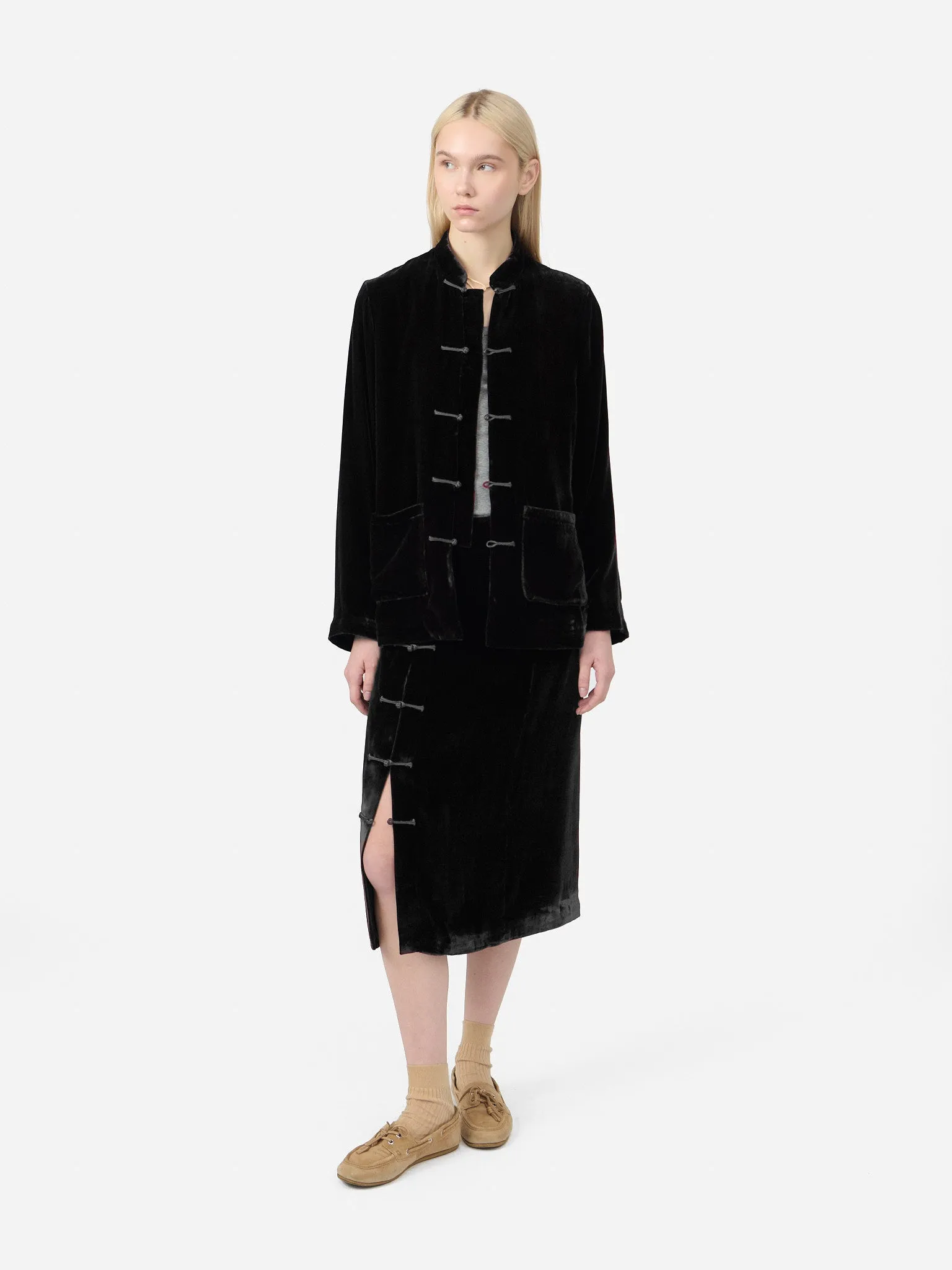 Maggio Blazer in Black Velvet sold by Yali Milano product image thumbnail 2