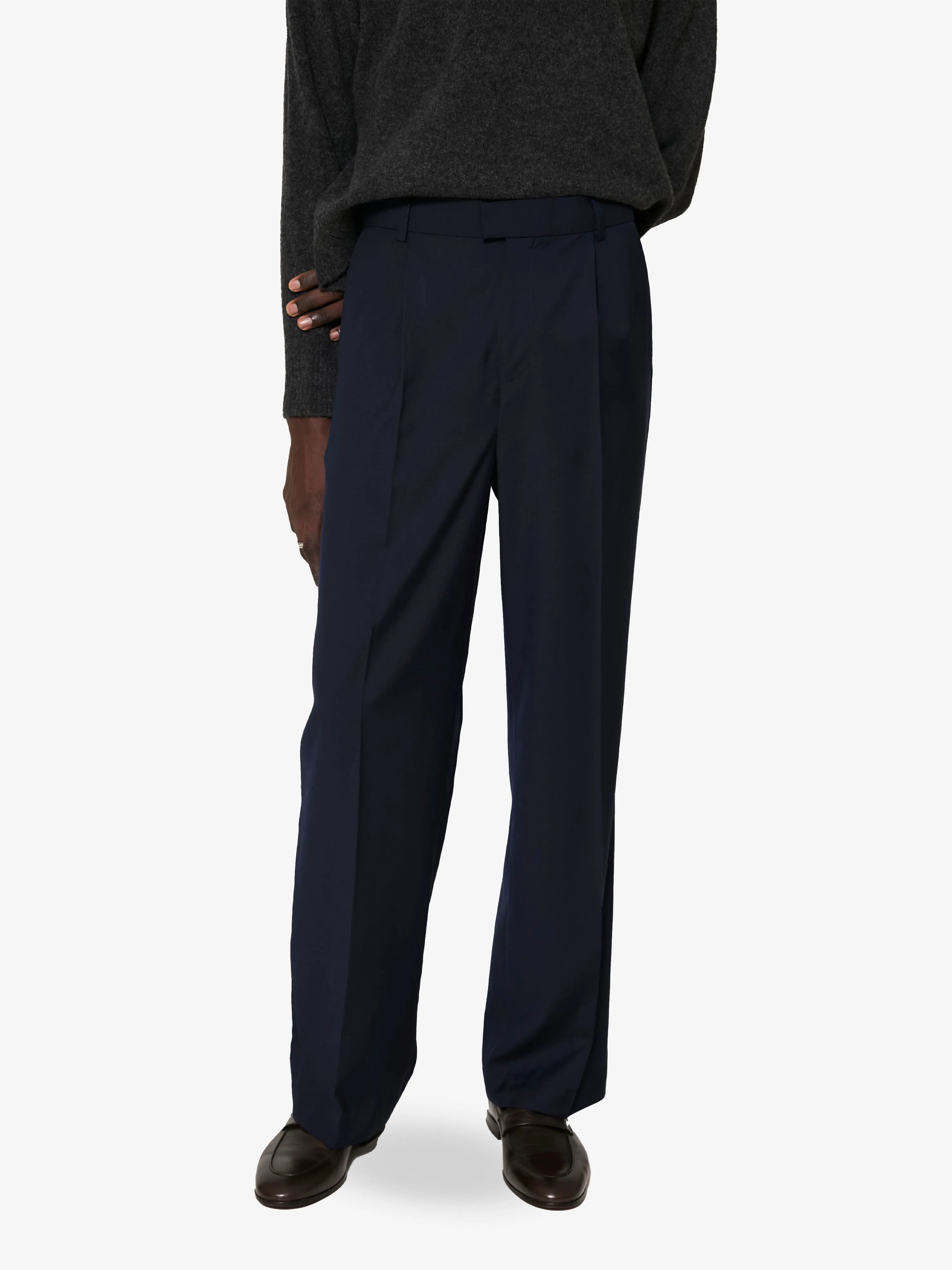 Bondie Pants in Blue Goldstone Wool sold by Yali Milano product image thumbnail 2