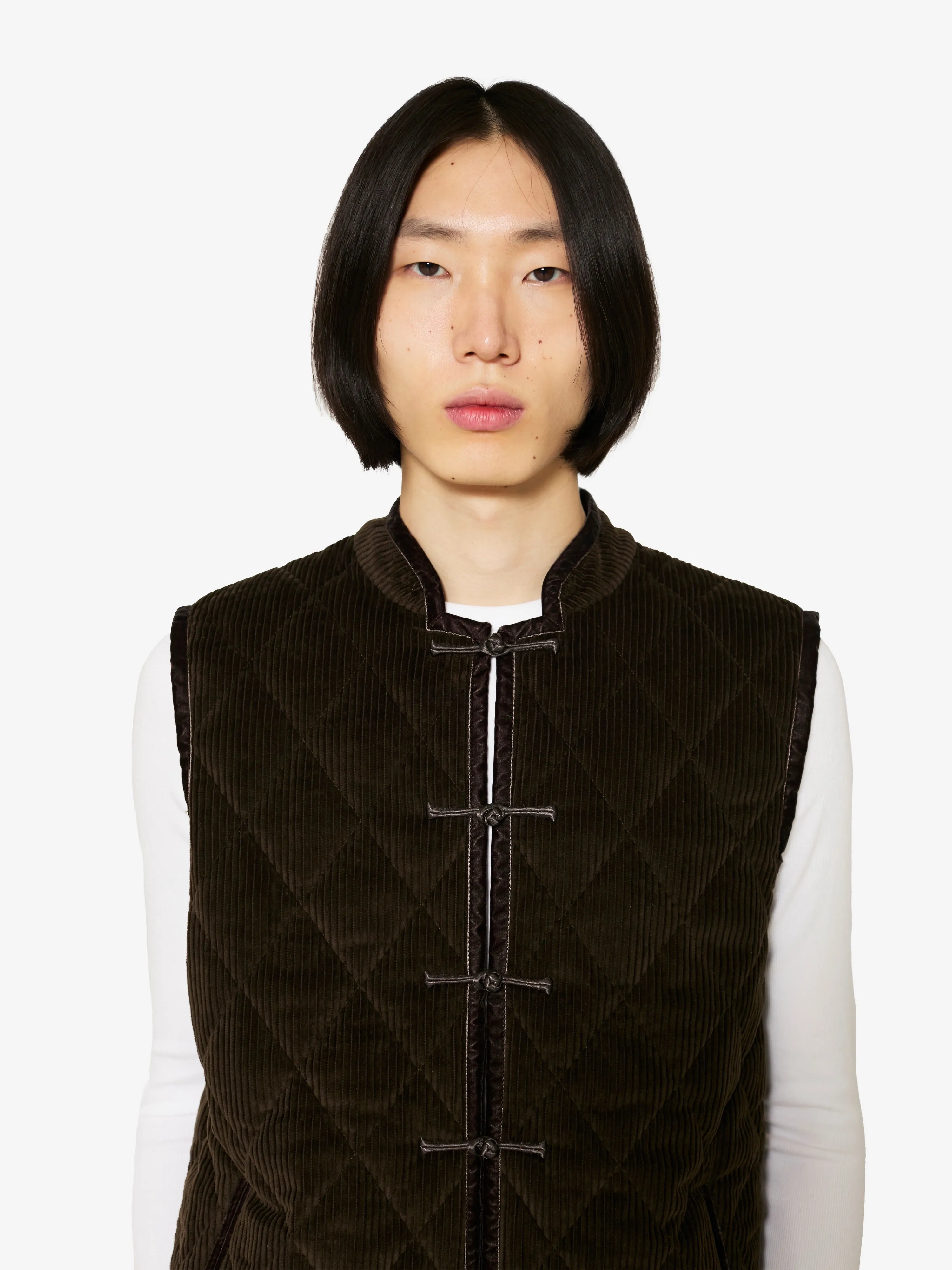 Charlie Vest in Cacao Corduroy sold by Yali Milano product image thumbnail 3