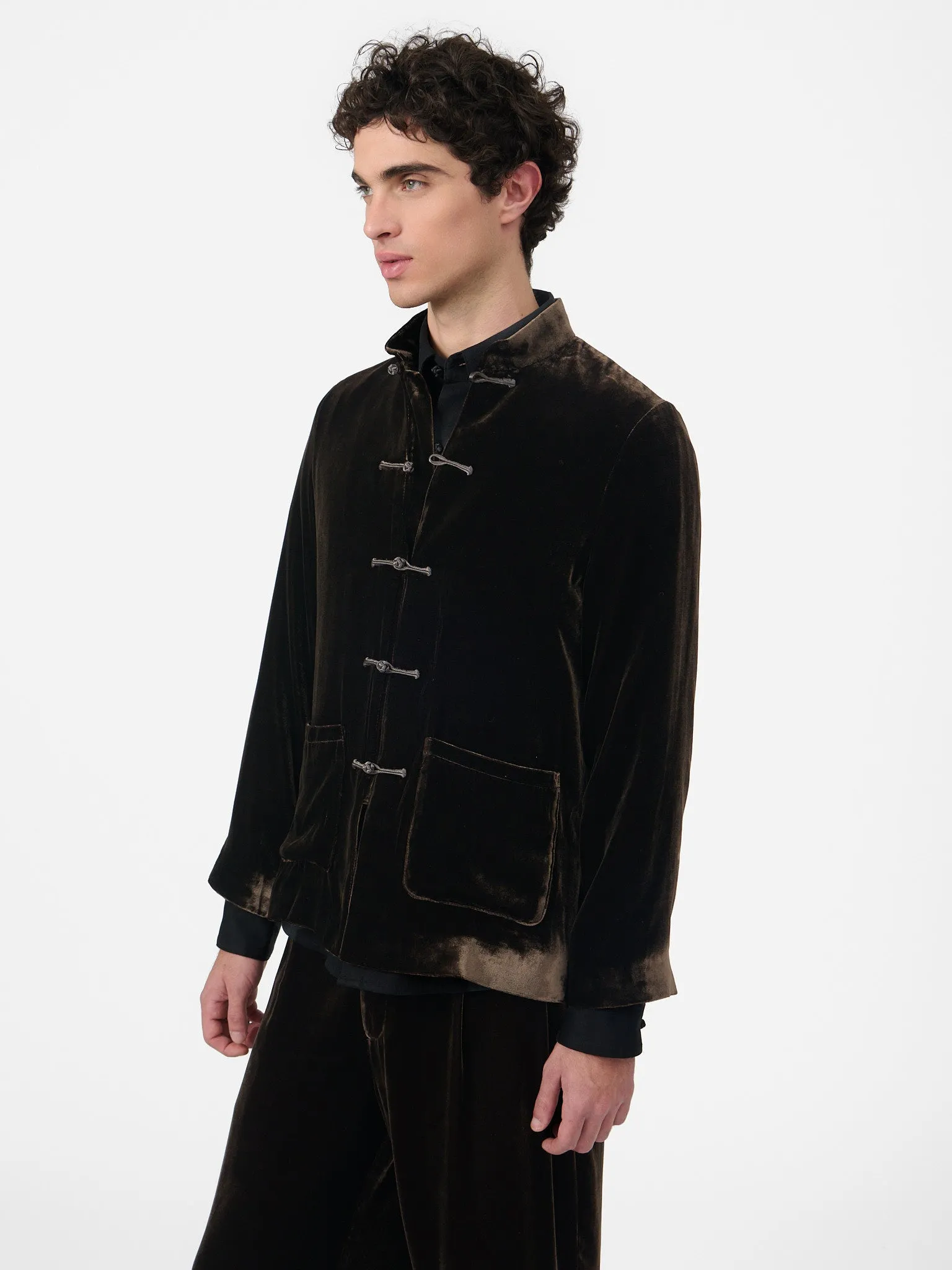 Maggio Blazer in Cacao Velvet sold by Yali Milano product image thumbnail 3