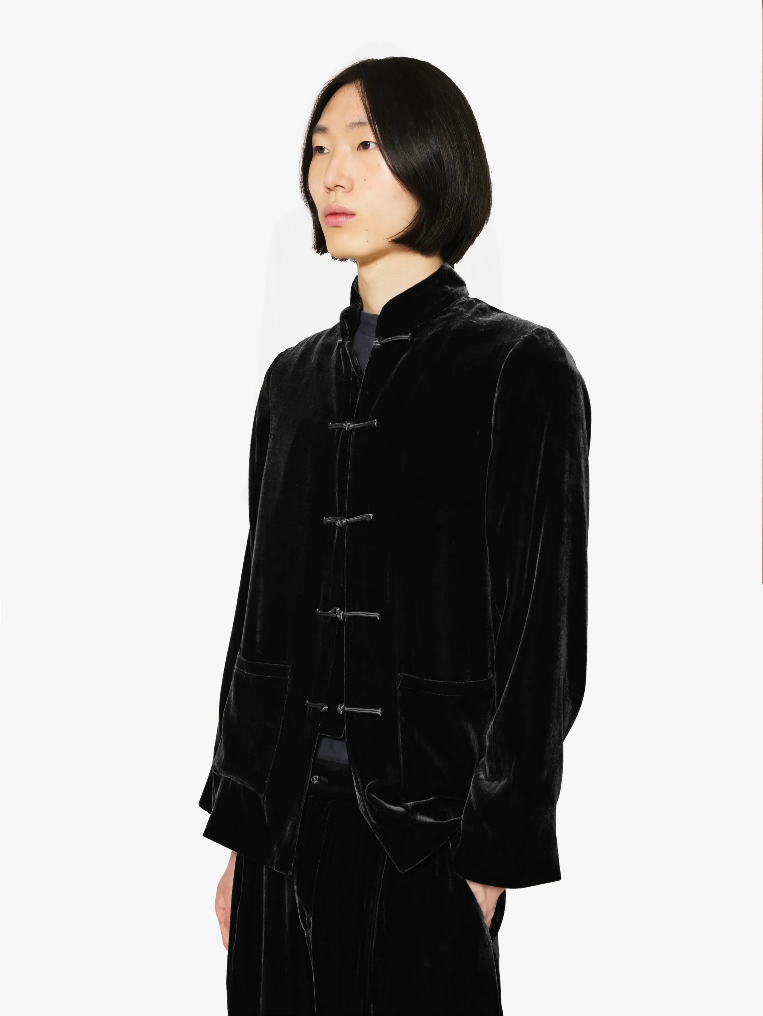 Maggio Blazer in Black Velvet sold by Yali Milano