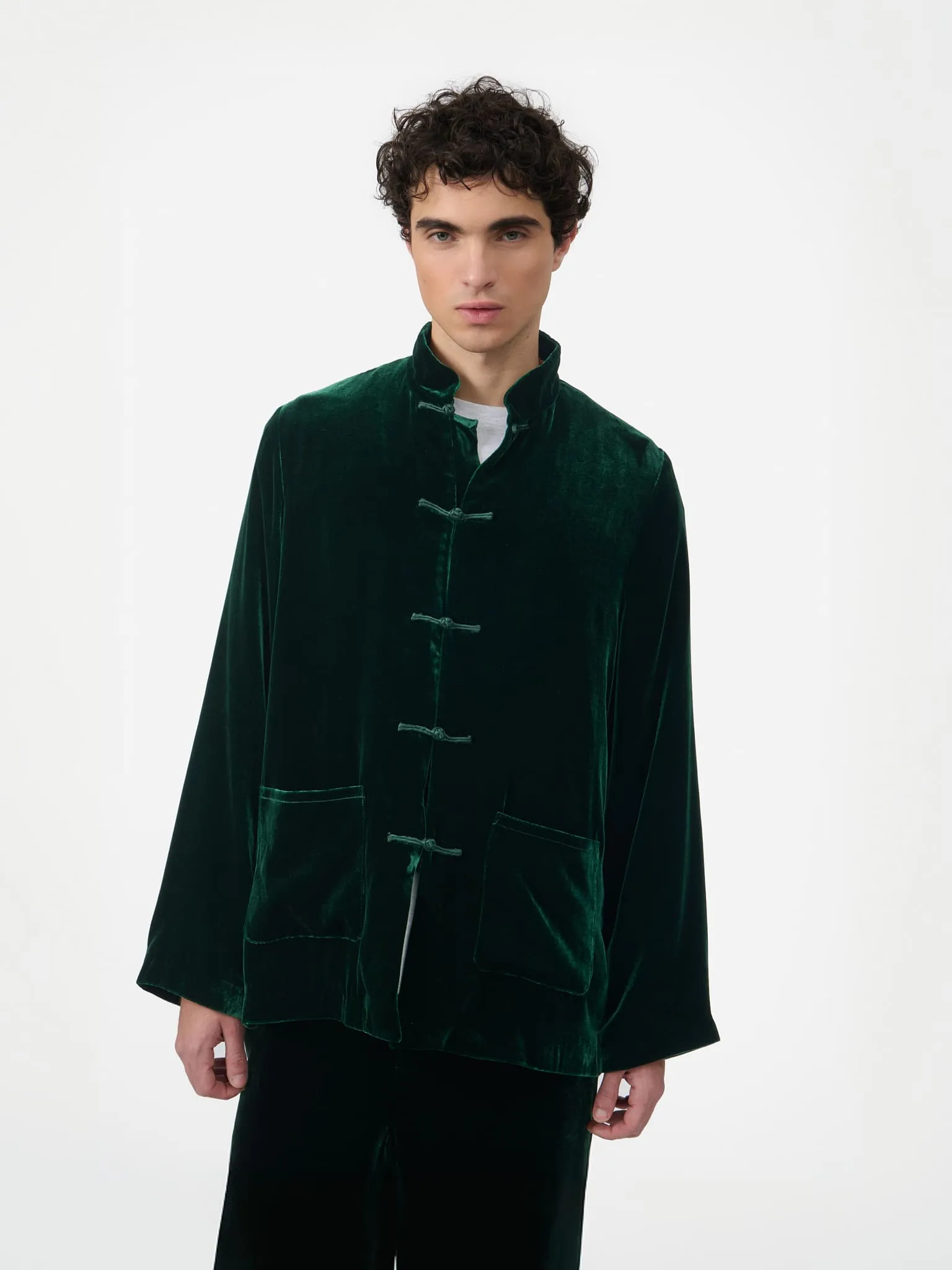 Maggio Blazer in Green Velvet sold by Yali Milano