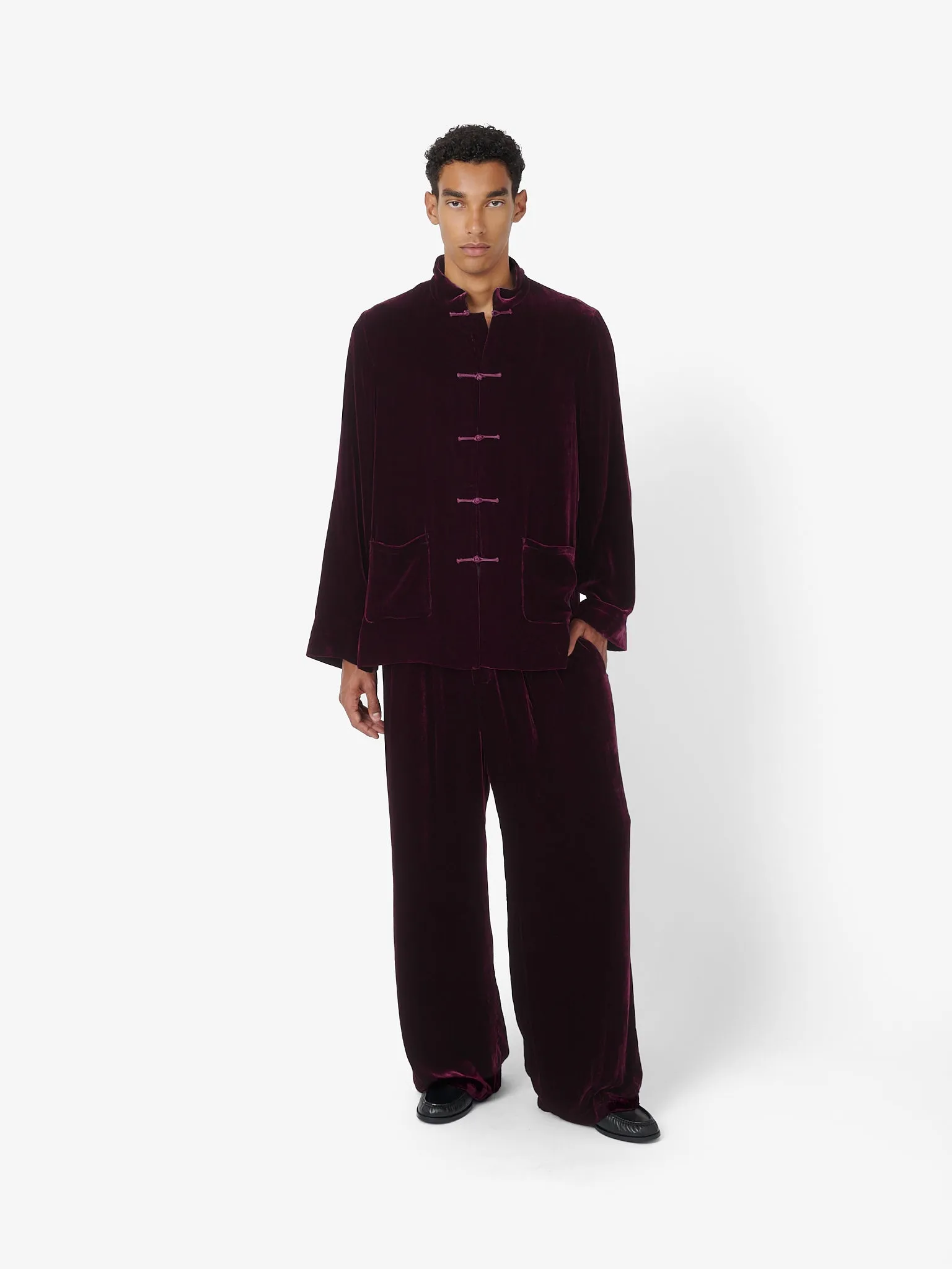 Maggio Blazer in Burgundy Velvet sold by Yali Milano product image thumbnail 4