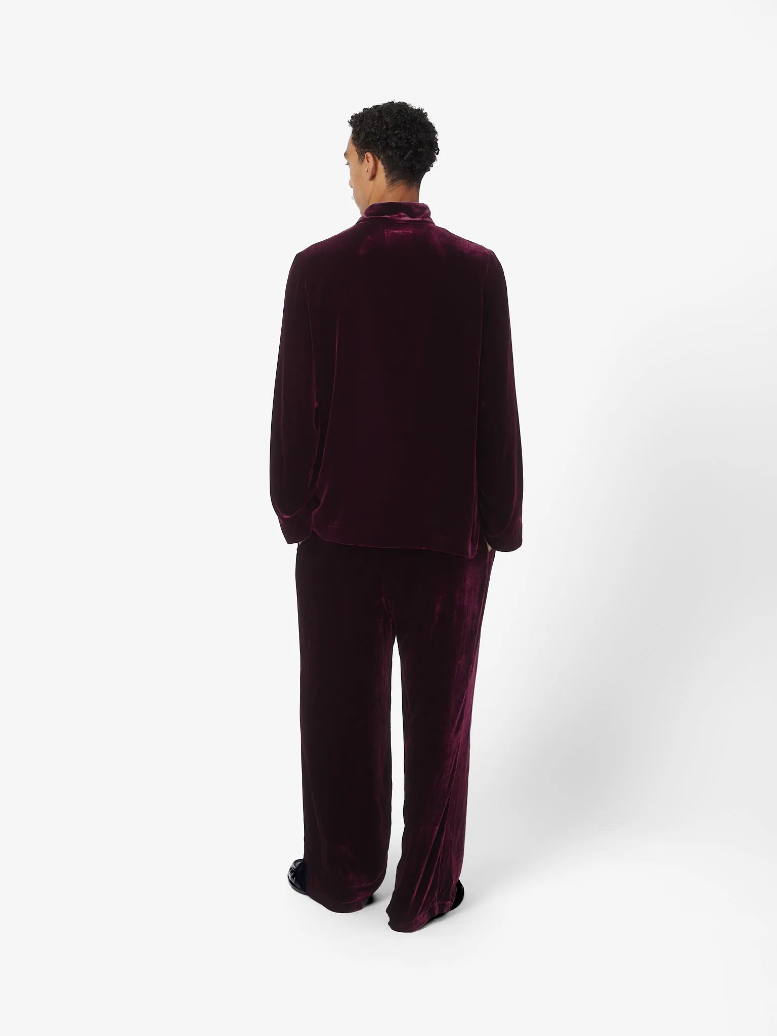 Maggio Blazer in Burgundy Velvet sold by Yali Milano product image thumbnail 3