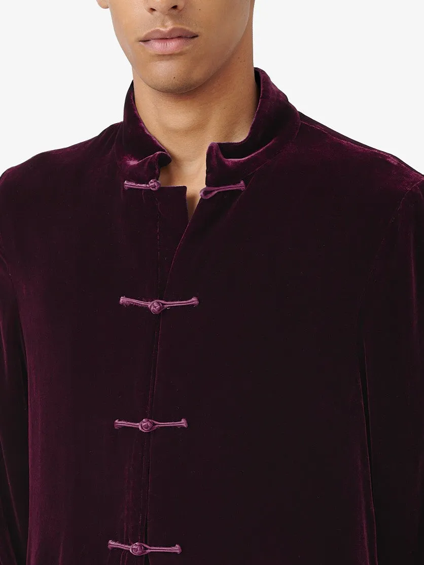 Maggio Blazer in Burgundy Velvet sold by Yali Milano product image thumbnail 2