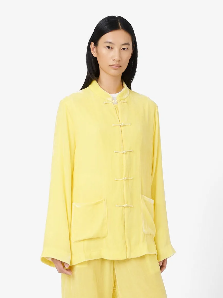 Maggio Blazer in Yellow Velvet sold by Yali Milano