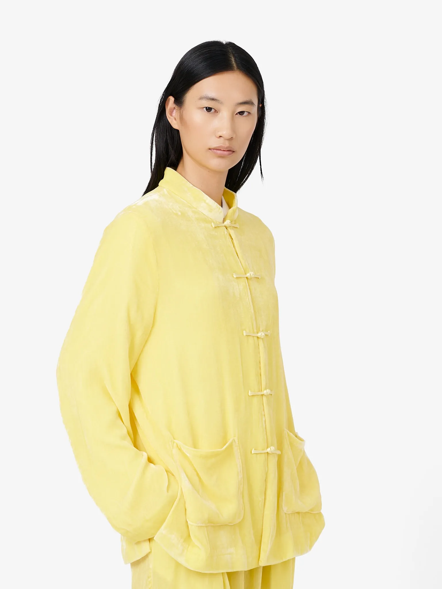 Maggio Blazer in Yellow Velvet sold by Yali Milano product image thumbnail 3