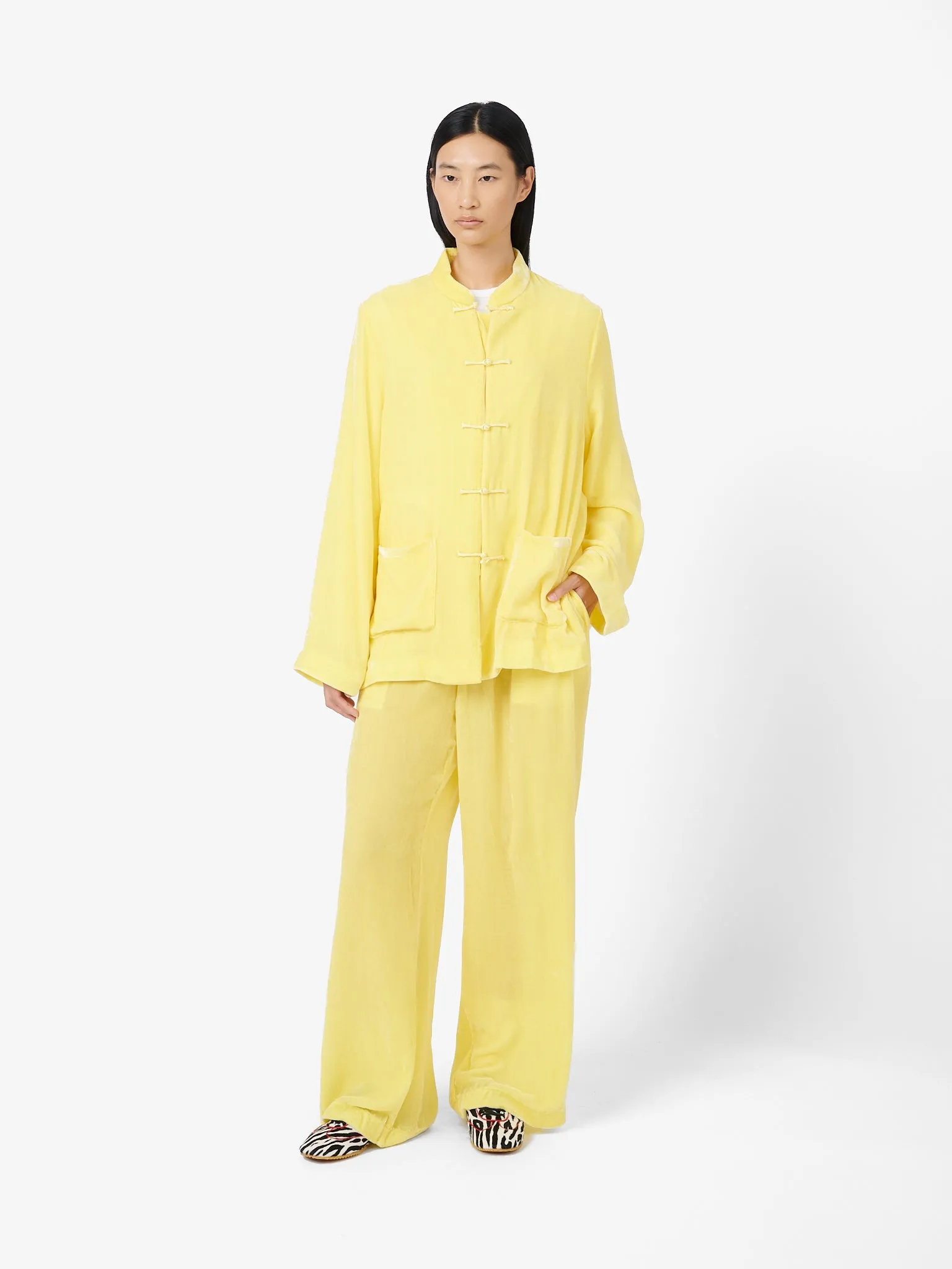 Maggio Blazer in Yellow Velvet sold by Yali Milano product image thumbnail 5