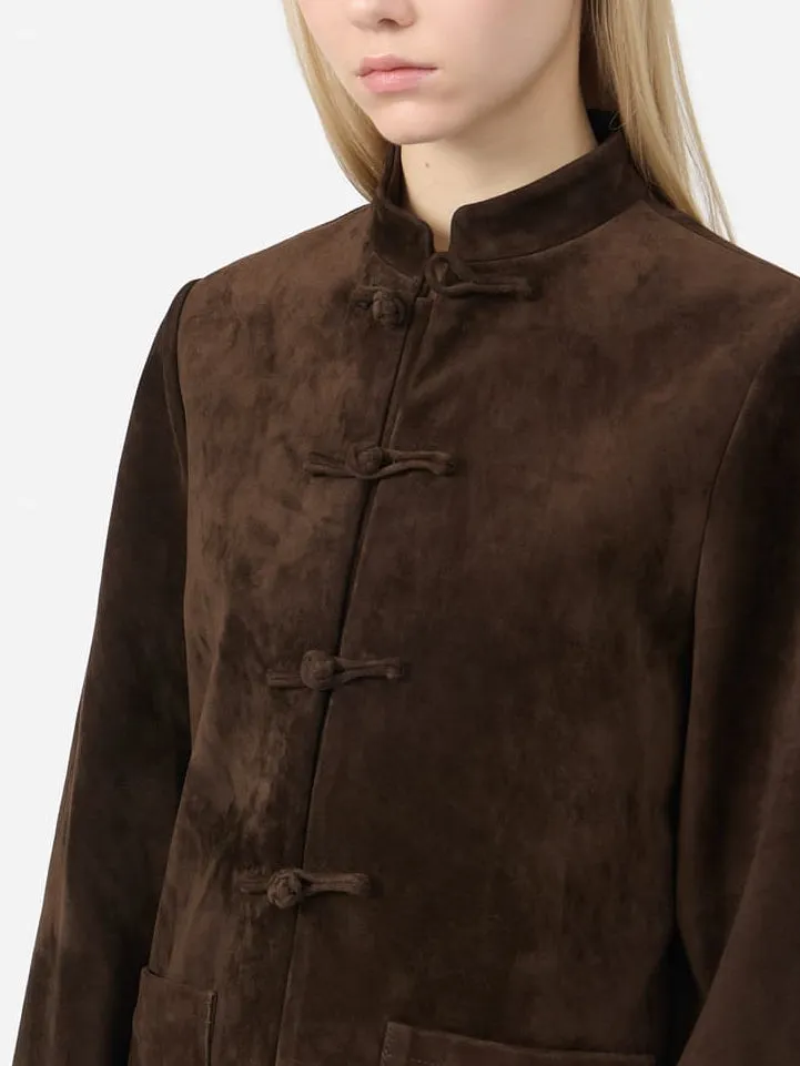 Maggio Blazer in Tobacco Suede sold by Yali Milano product image thumbnail 2