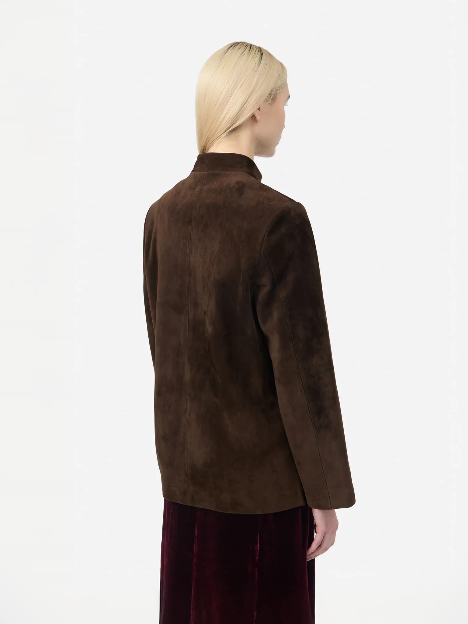 Maggio Blazer in Tobacco Suede sold by Yali Milano product image thumbnail 3