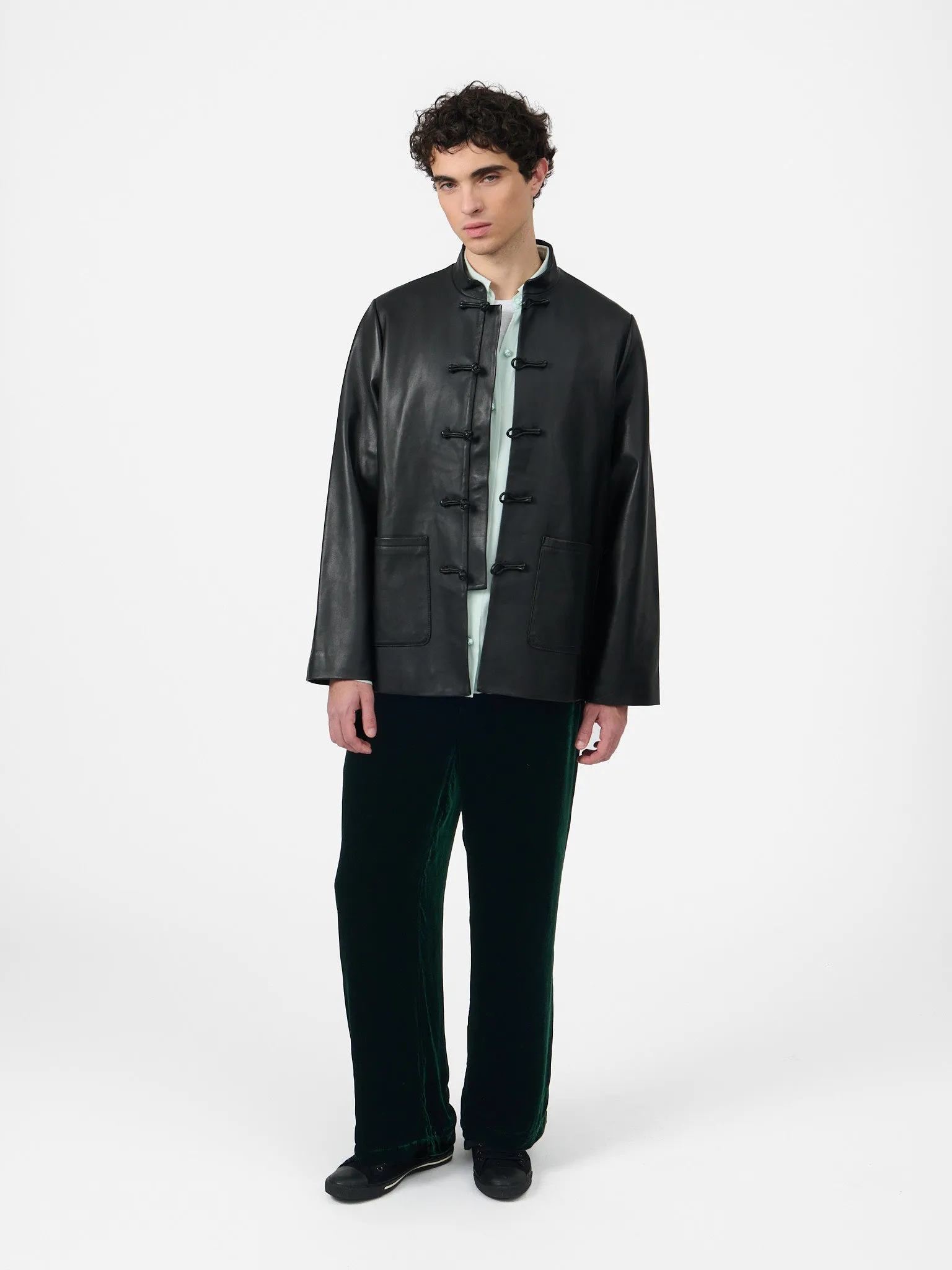 Maggio Blazer in Obsidian Genuine Leather sold by Yali Milano product image thumbnail 4