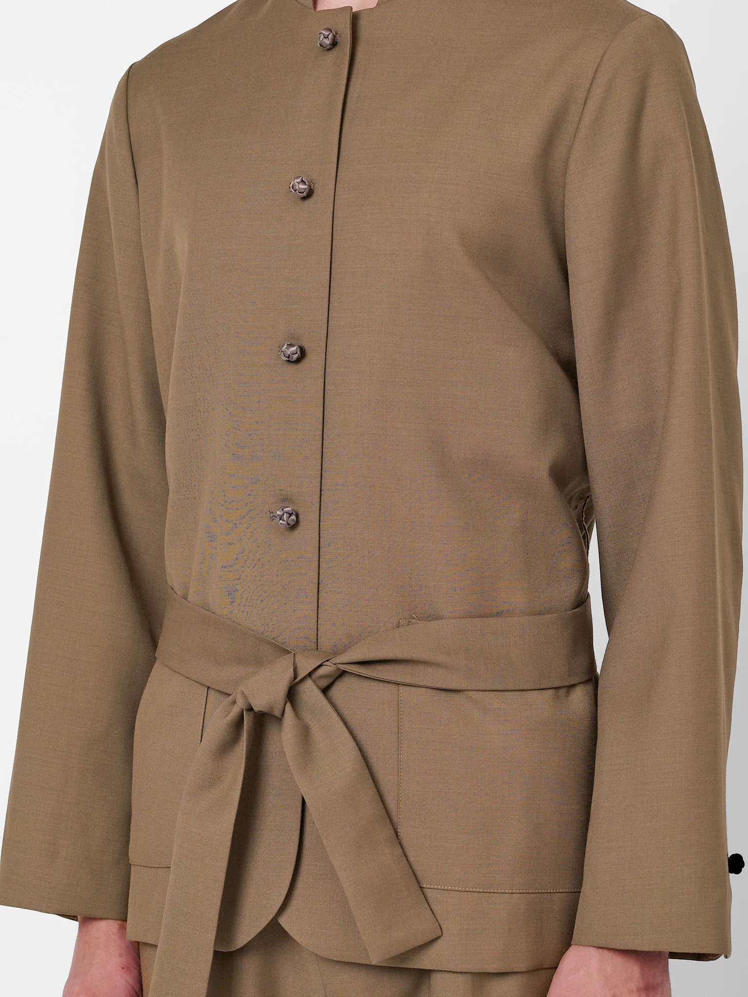 Smoking Blazer in Camel Beige Wool Twill sold by Yali Milano product image thumbnail 5