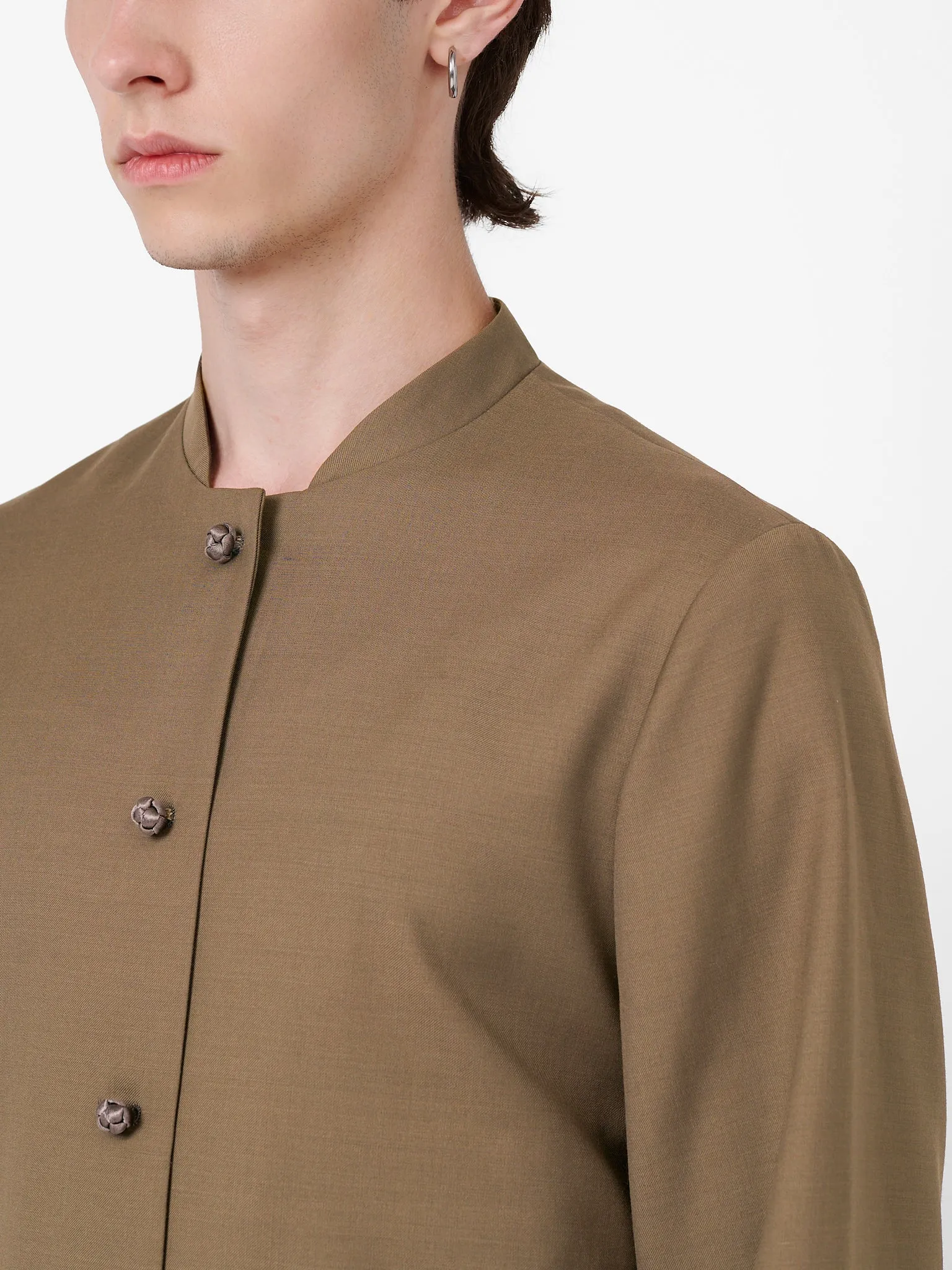 Smoking Blazer in Camel Beige Wool Twill sold by Yali Milano product image thumbnail 2