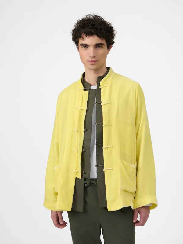 Maggio Blazer in Yellow Velvet made by Yali Milano