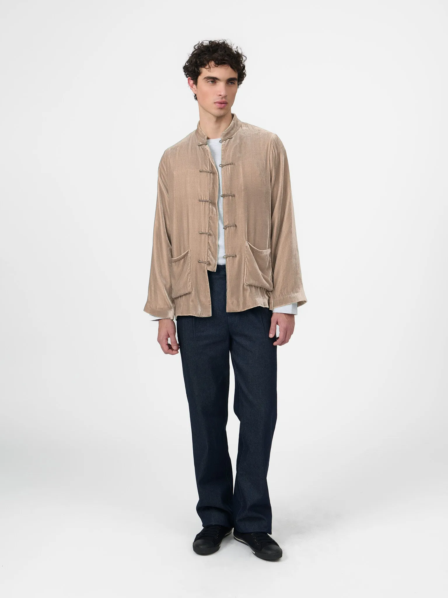 Maggio Blazer in Beige Velvet sold by Yali Milano product image thumbnail 2