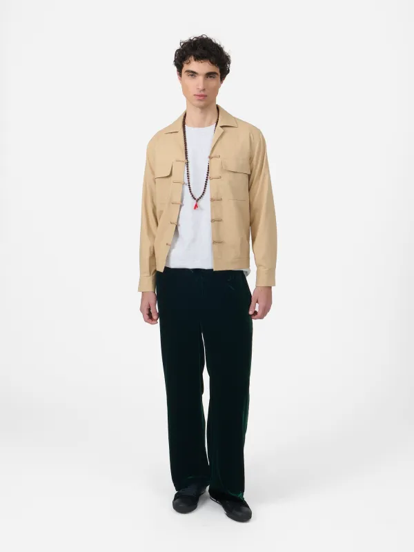 Weekend Jacket in Champagne Cotton Linen made by Yali Milano
