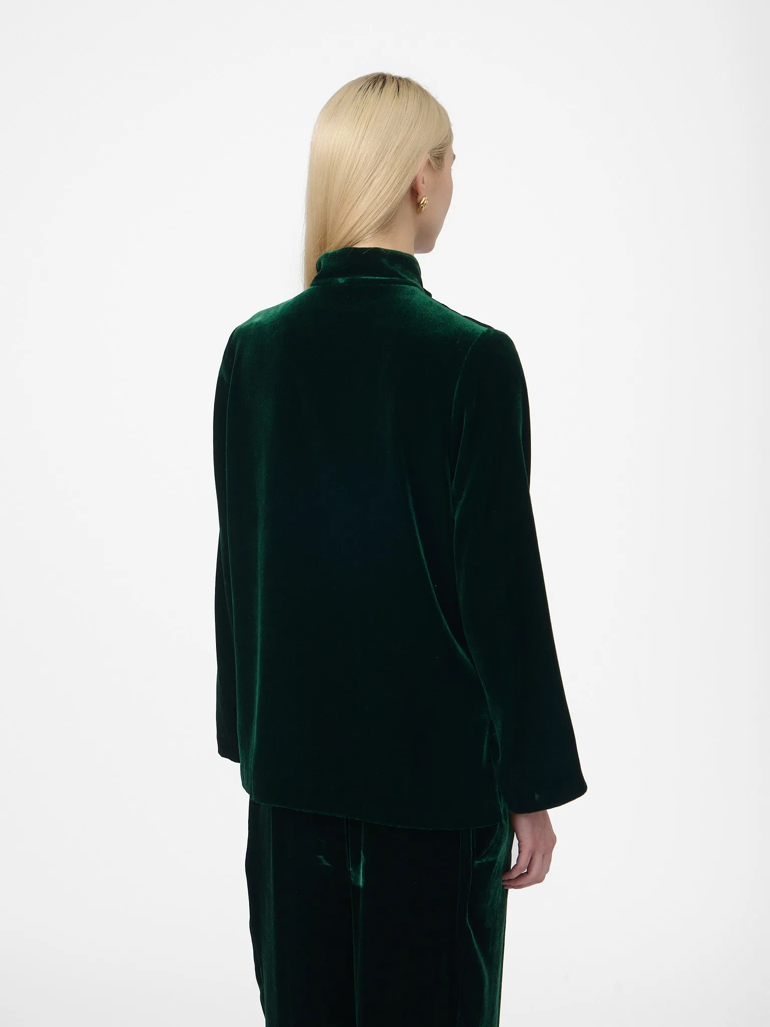Maggio Blazer in Green Velvet sold by Yali Milano product image thumbnail 3