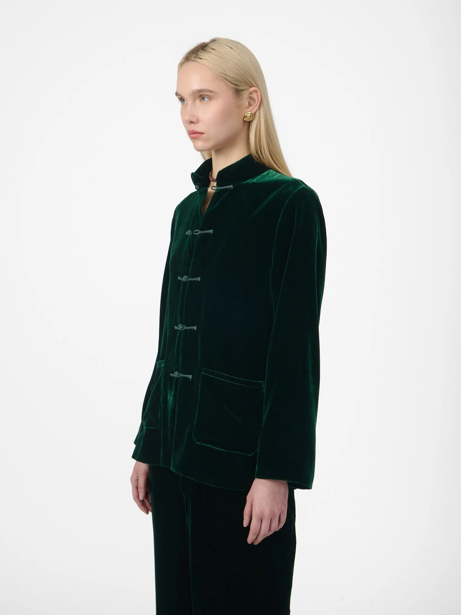 Maggio Blazer in Green Velvet sold by Yali Milano product image thumbnail 2