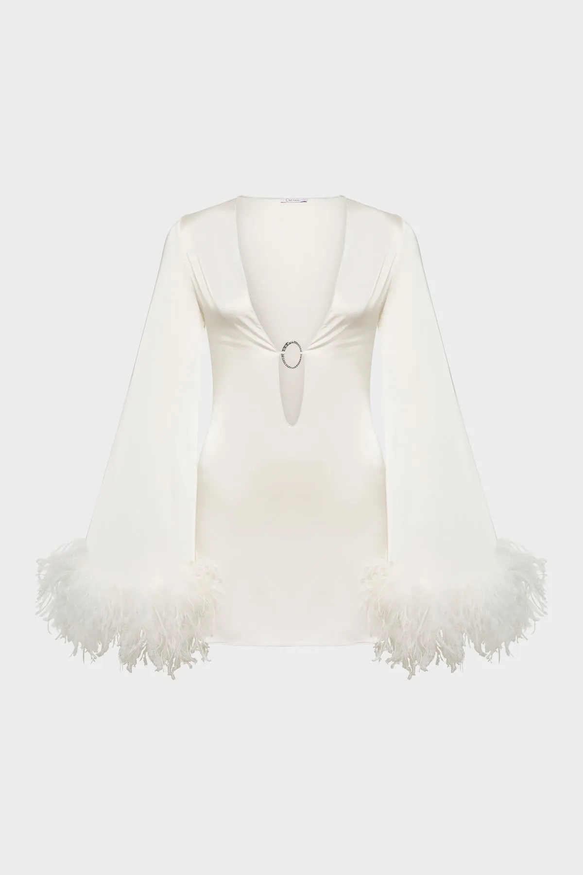 Bridal Satin Plumage Kaftan sold by Oséree