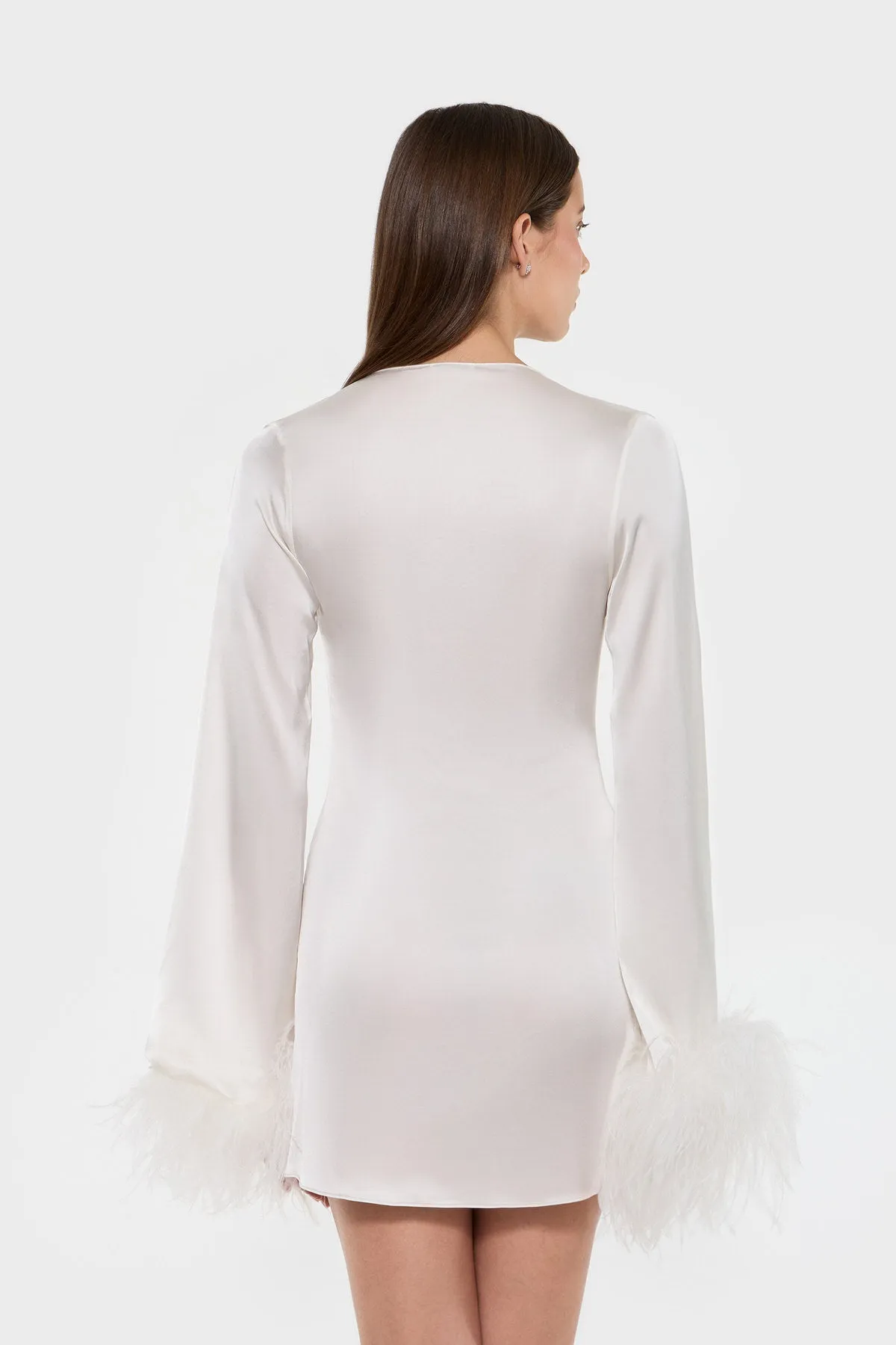 Bridal Satin Plumage Kaftan sold by Oséree product image thumbnail 4
