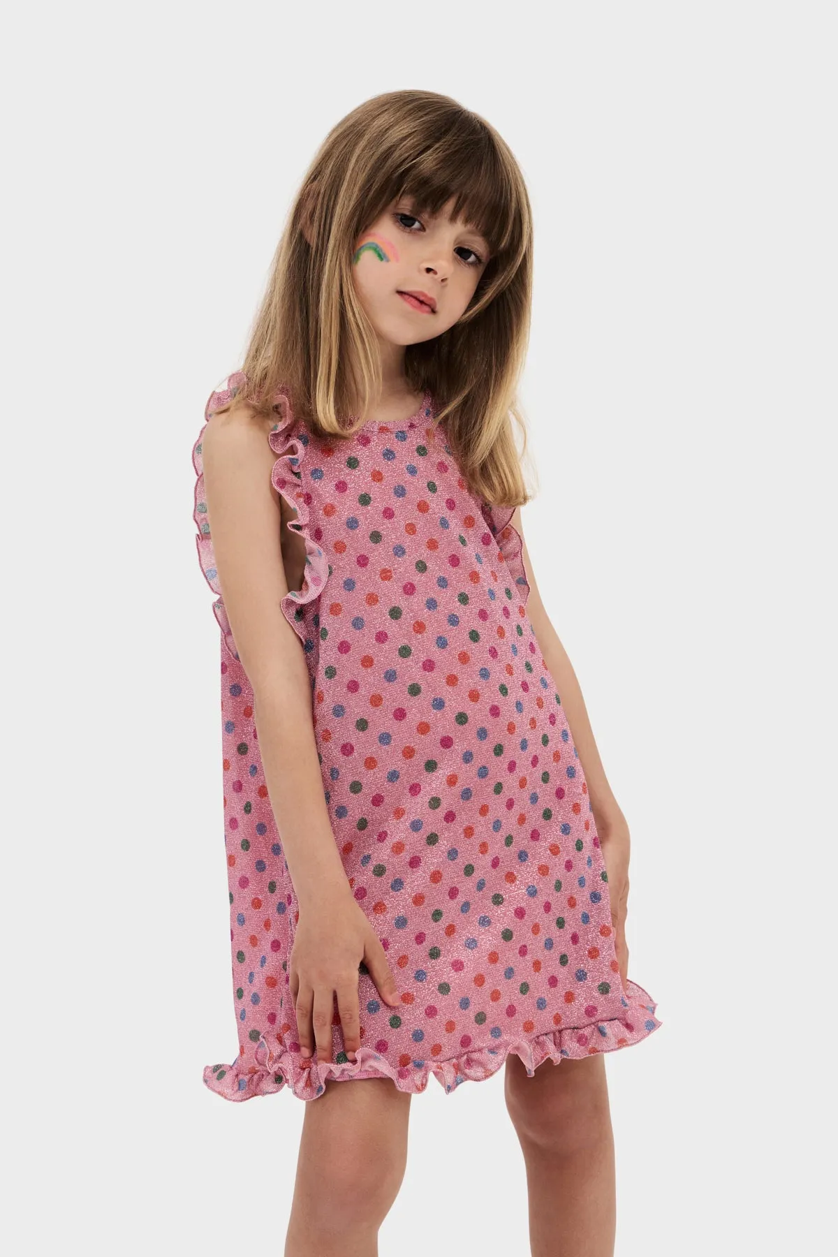 Osemini Multicolor Pois Mini Dress sold by Oséree product image thumbnail 2