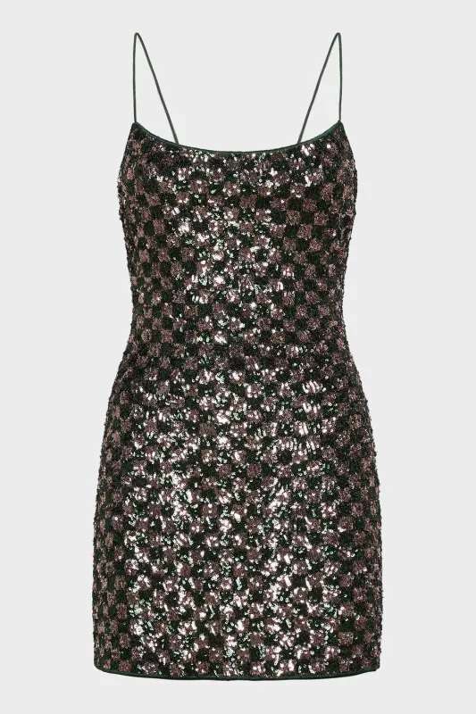 Sequins Chess Mini Dress made by Oséree