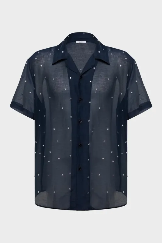 Men Gem Sleeves Shirt made by Oséree