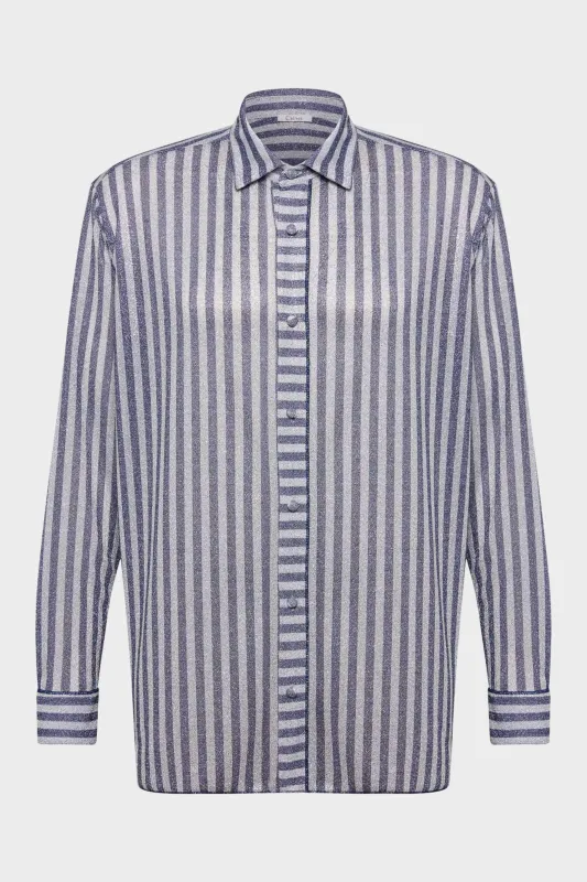 Men Lumière Stripes Over Shirt made by Oséree