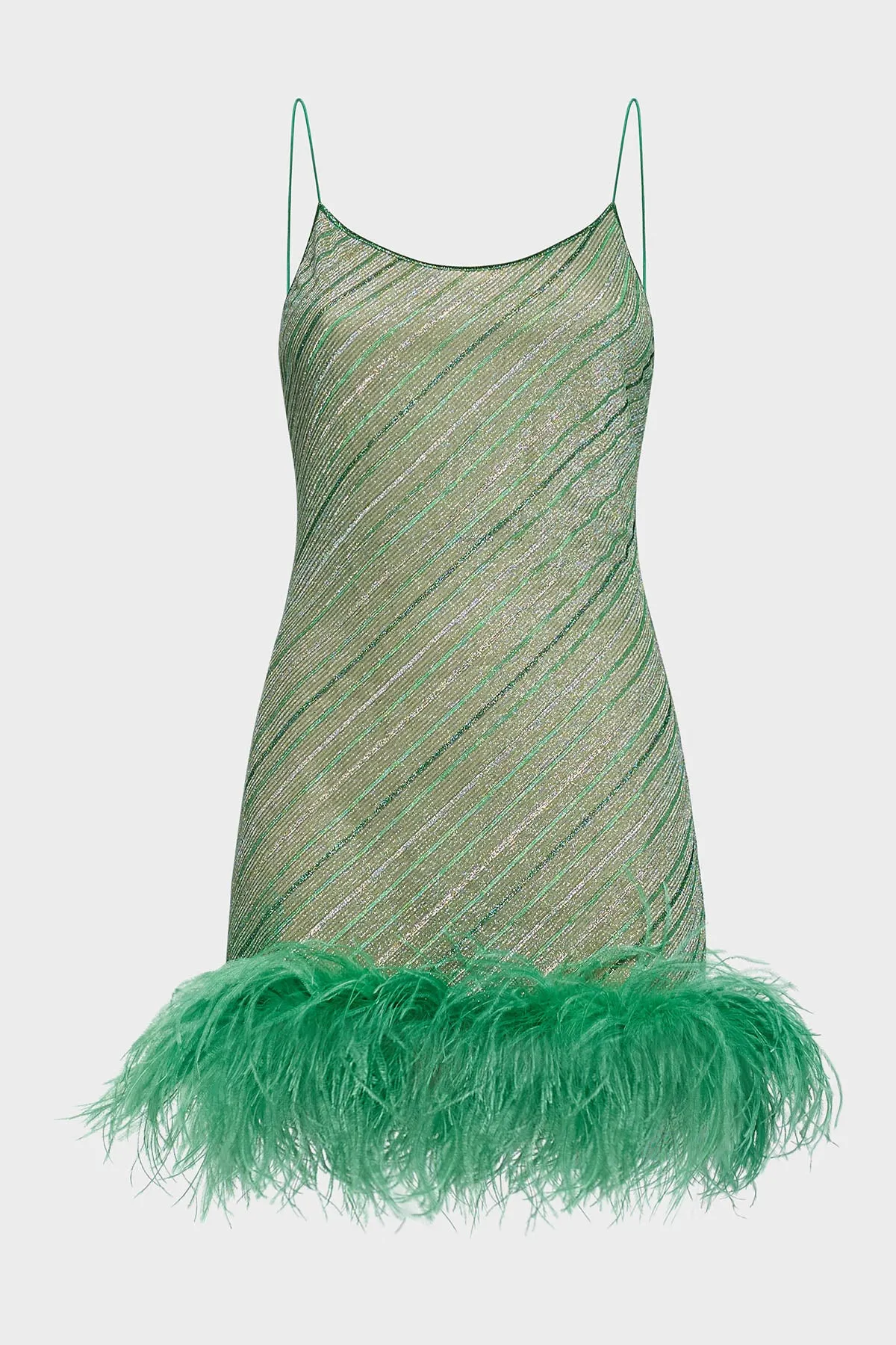 Shiny Stripes Plumage Dress sold by Oséree