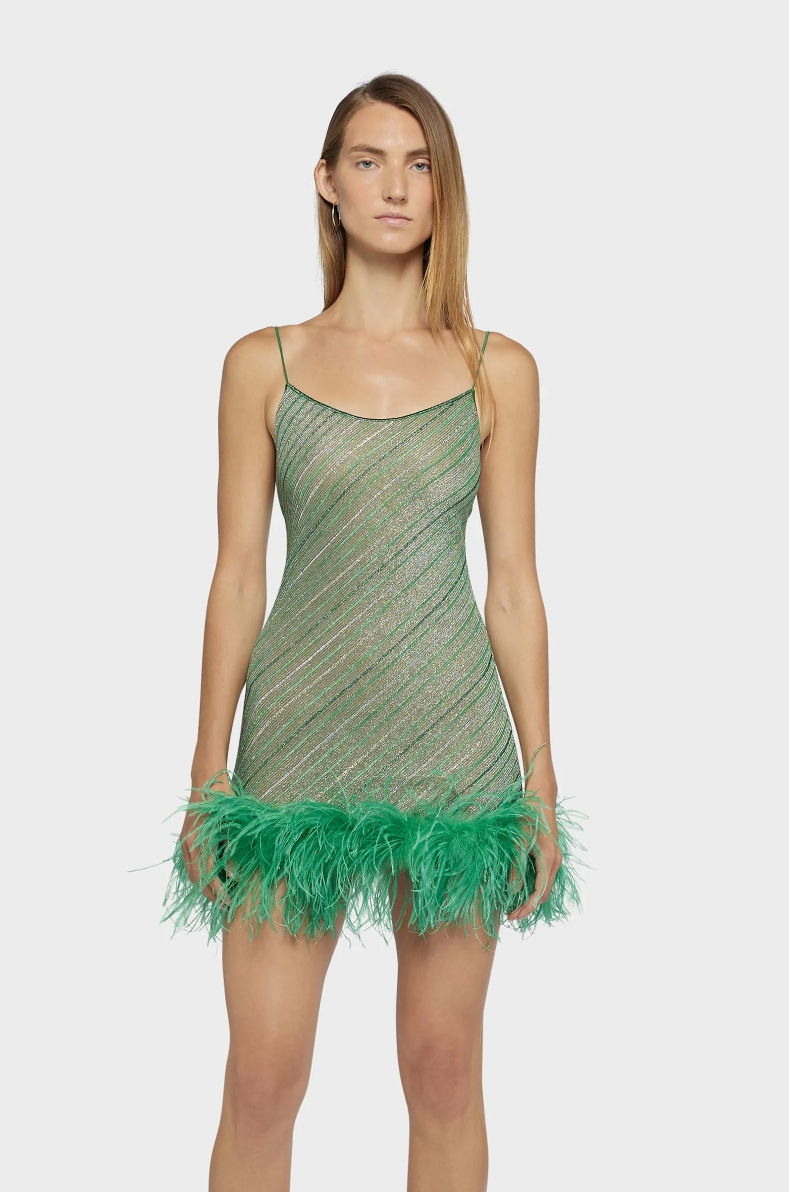 Shiny Stripes Plumage Dress sold by Oséree product image thumbnail 3