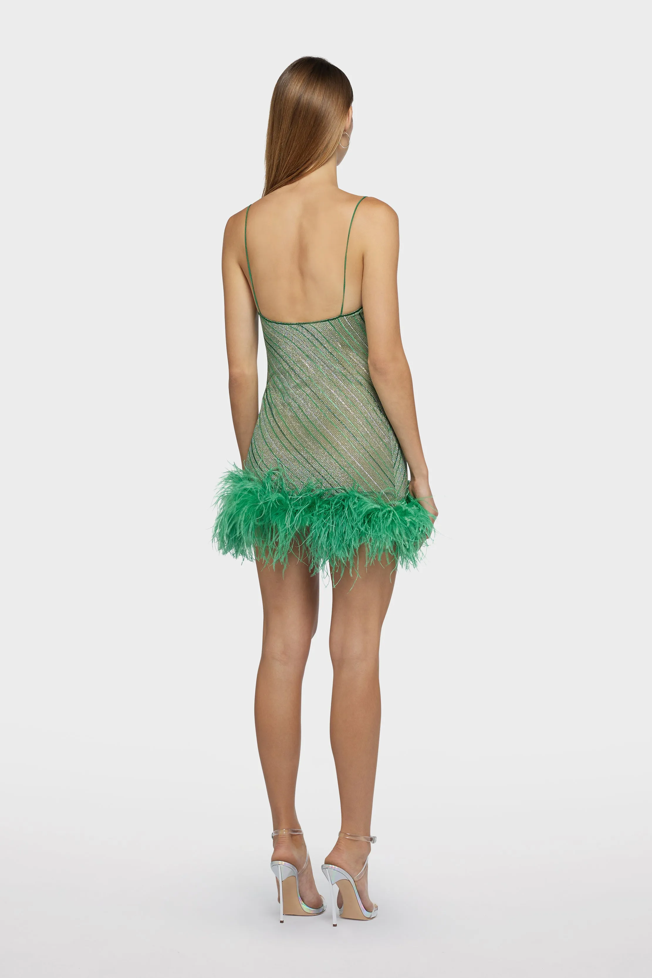 Shiny Stripes Plumage Dress sold by Oséree product image thumbnail 4