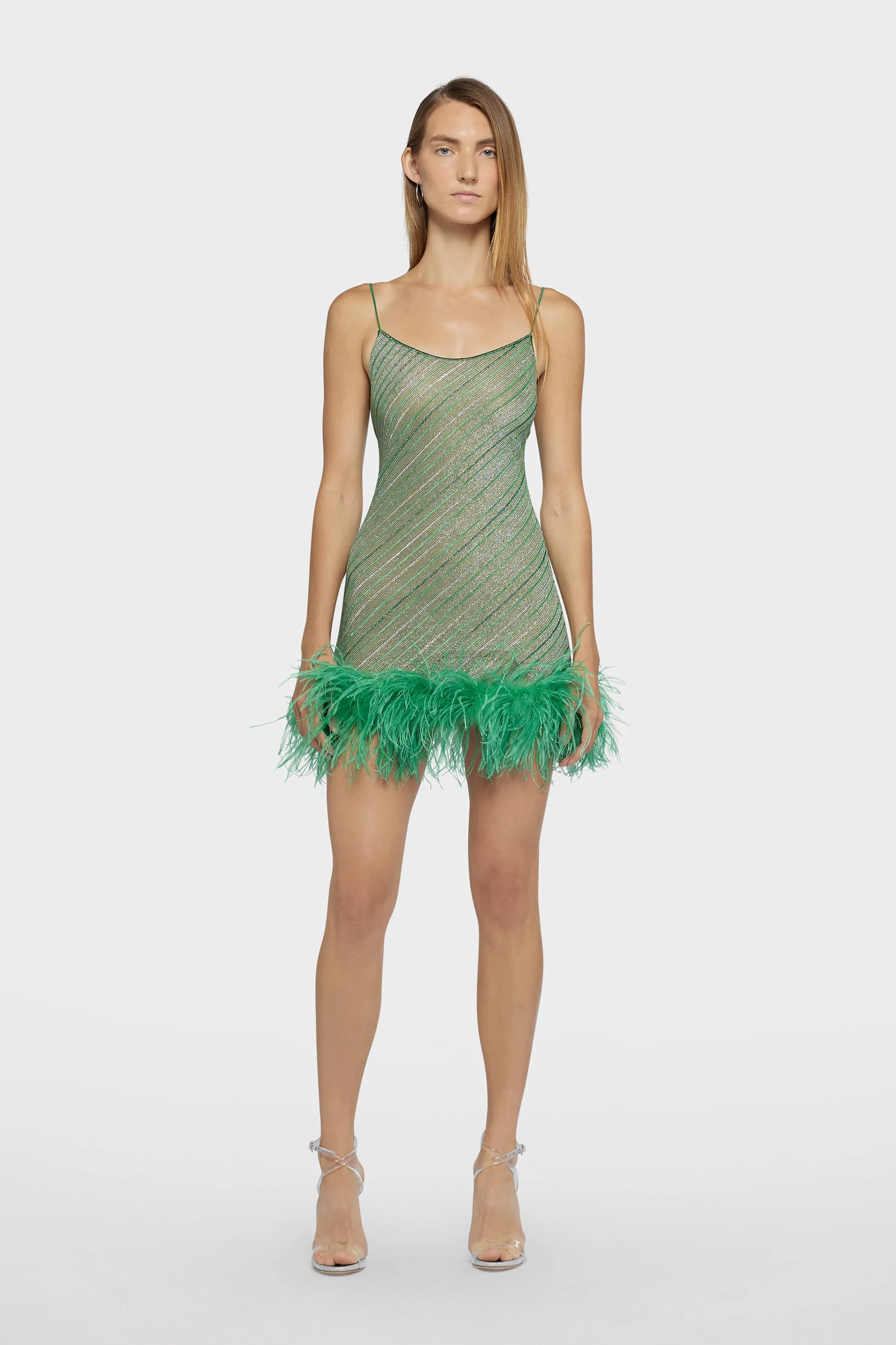 Shiny Stripes Plumage Dress sold by Oséree product image thumbnail 2