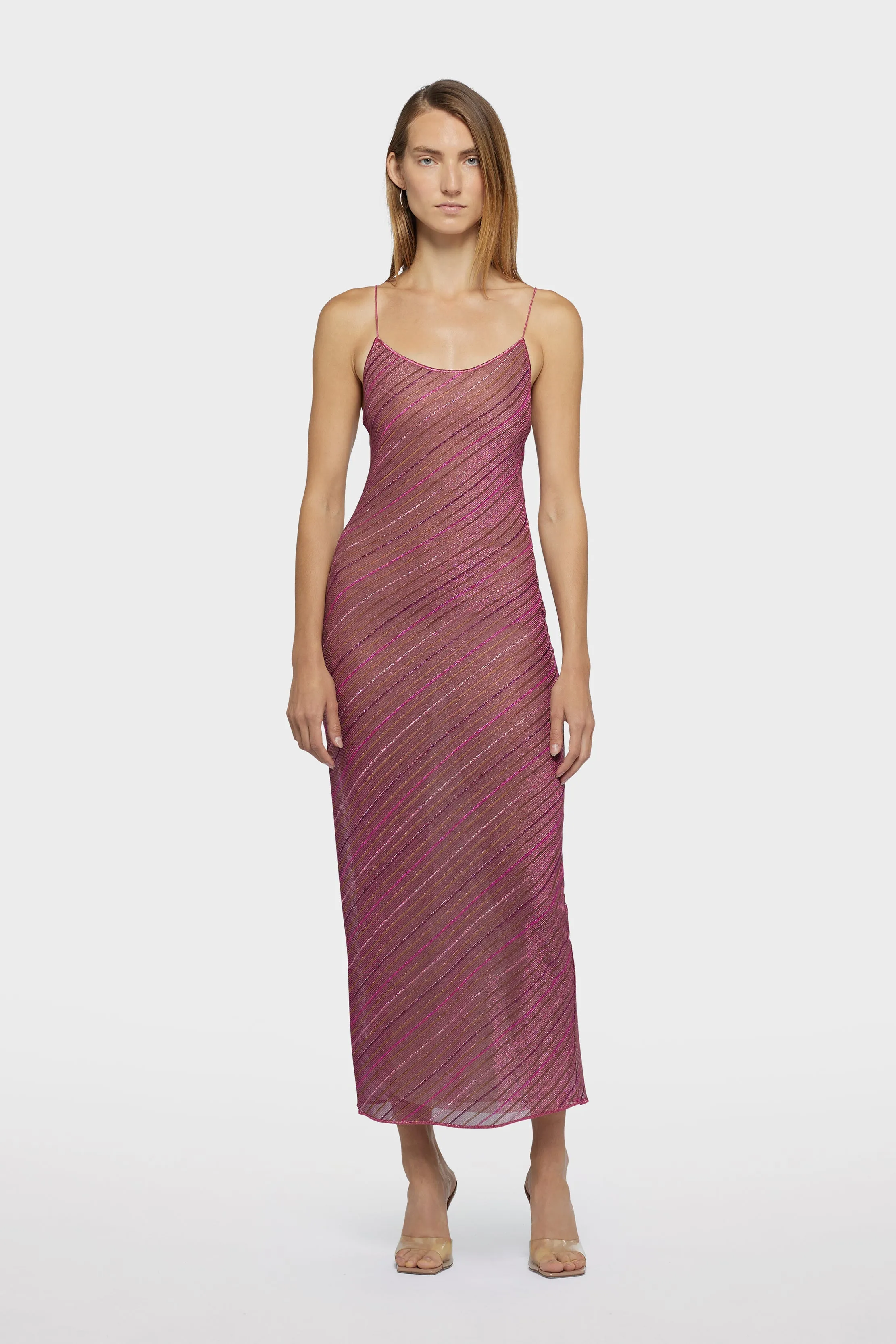 Shiny Stripes Long Dress sold by Oséree product image thumbnail 2